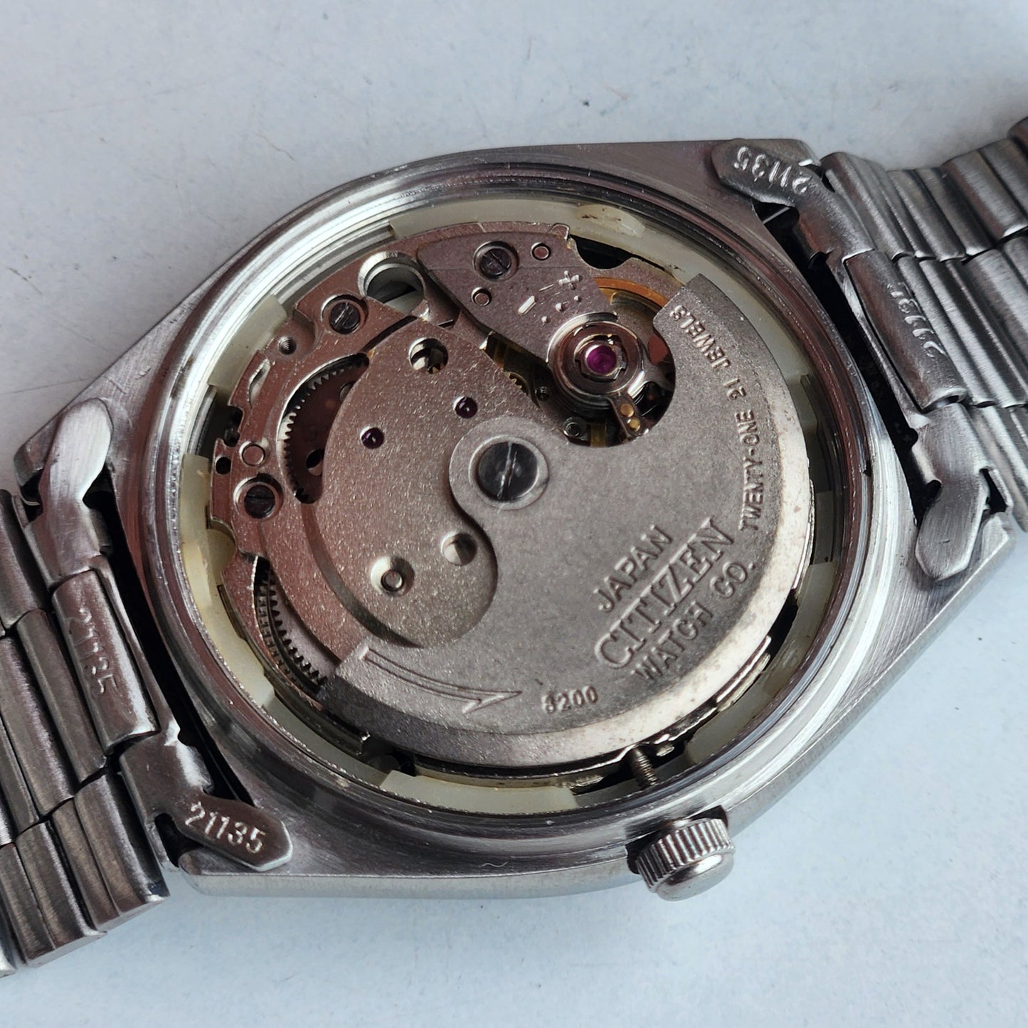 Vintage 1979 Original Citizen Automatic 8200 Face Face 21 Jewels Day-Date Japanese Men's Wrist Watch EA27
