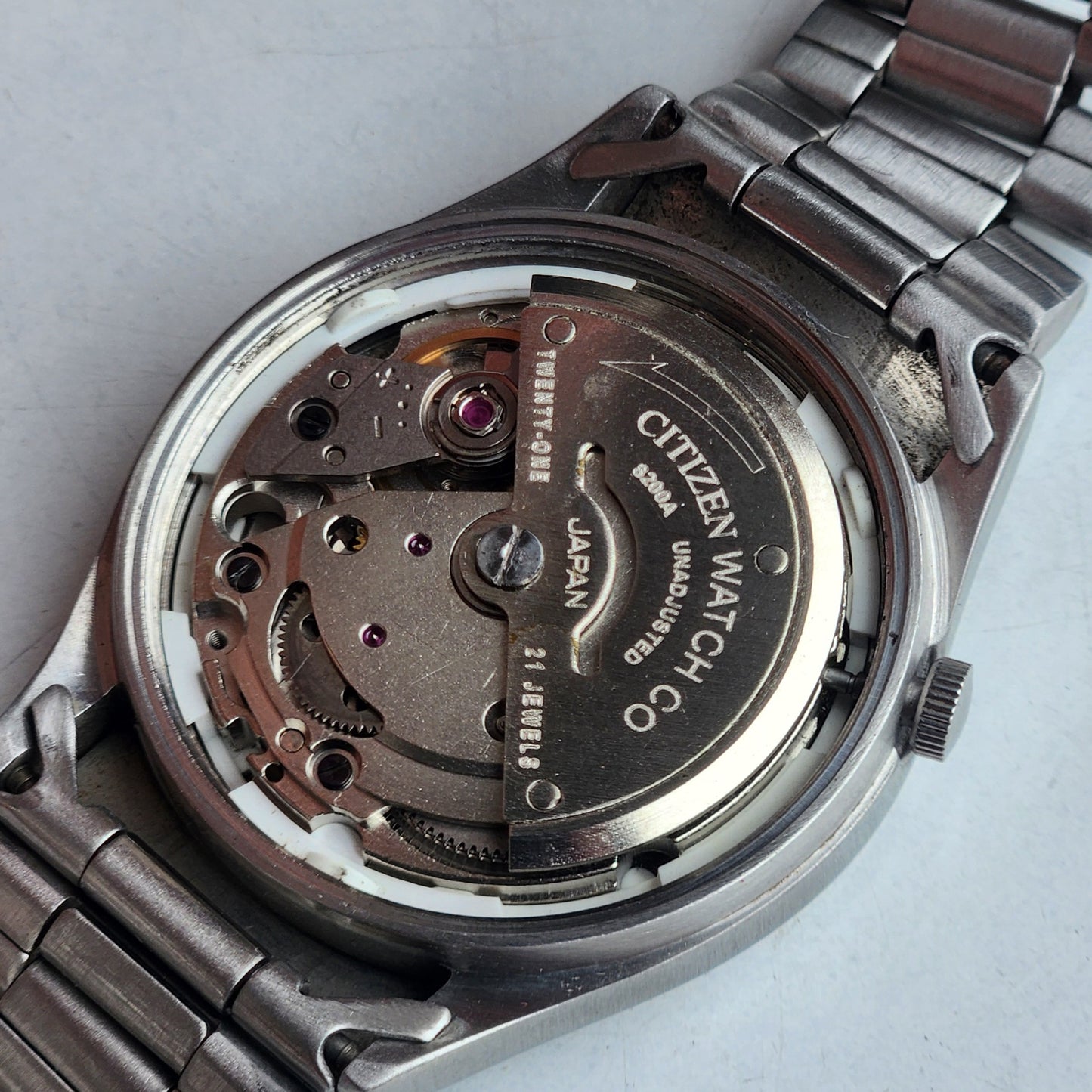 Vintage 1981 Original Citizen Automatic 8200 Black Face 21 Jewels Day-Date Japanese Men's Wrist Watch EA40