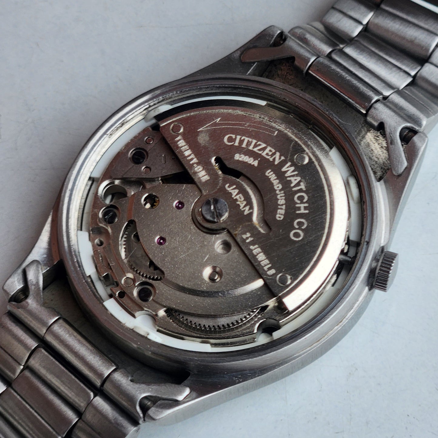 Vintage 1981 Original Citizen Automatic 8200 Black Face 21 Jewels Day-Date Japanese Men's Wrist Watch EA40