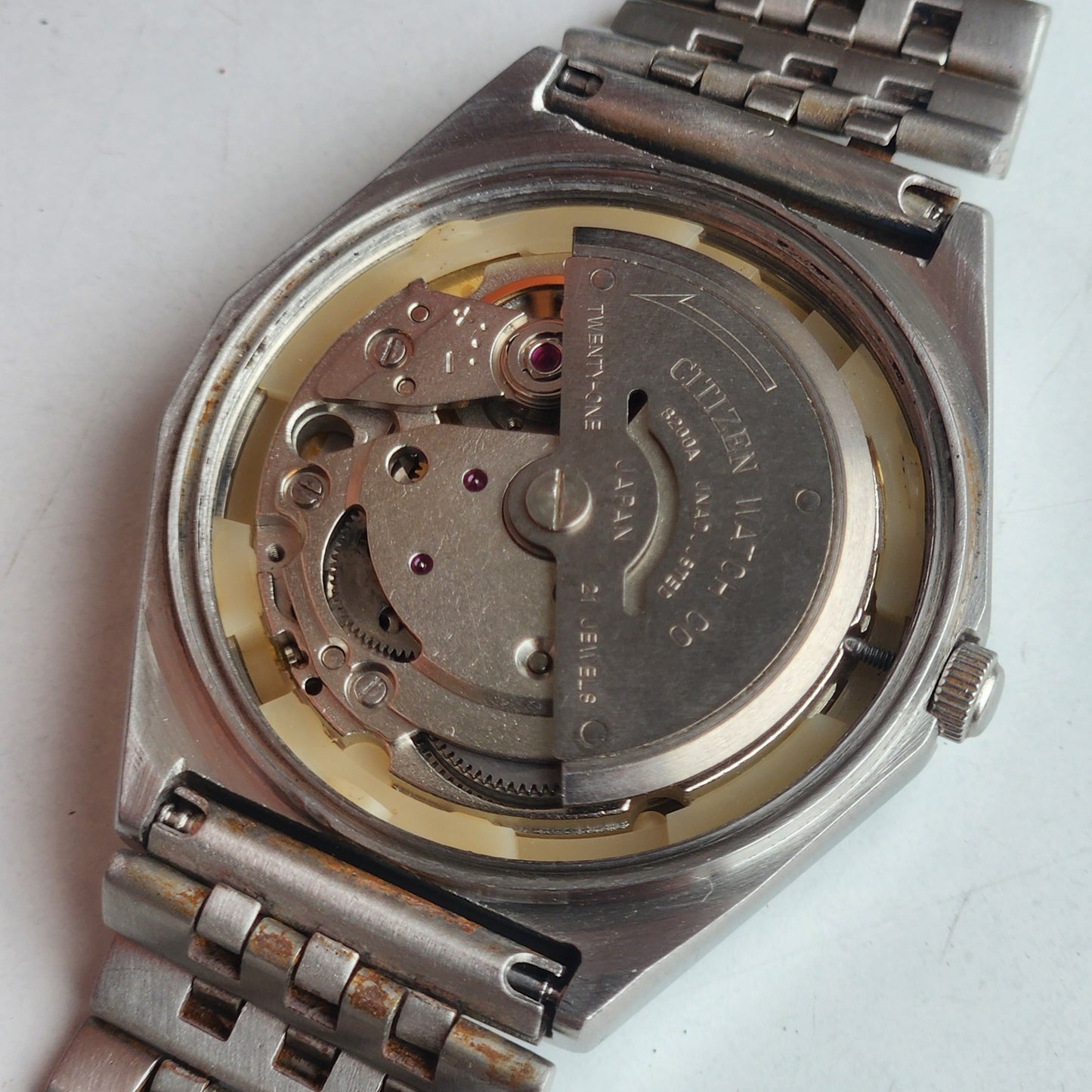 Vintage 1983 Original Citizen Automatic 8200 Golden Face 21 Jewels Day-Date Japanese Men's Wrist Watch EA28