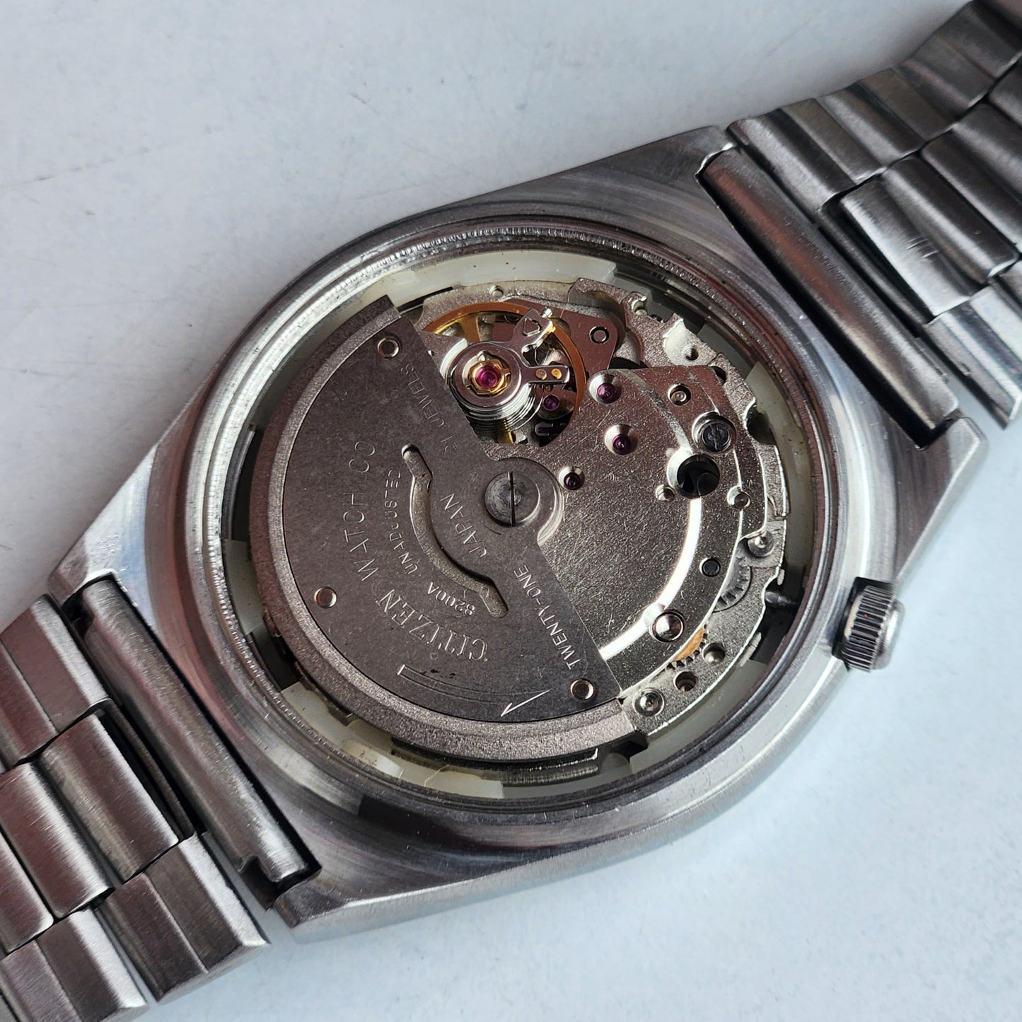 Vintage 1983 Original Citizen Automatic 8200 Grey Face 21 Jewels Day-Date Japanese Men's Wrist Watch EA29
