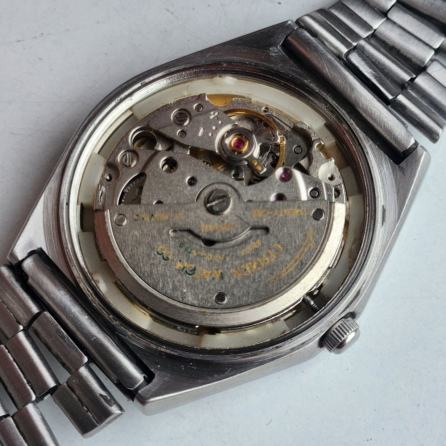 Vintage 1974 Original Citizen Automatic 8200 Golden Face 21 Jewels Day-Date Japanese Men's Wrist Watch EA35