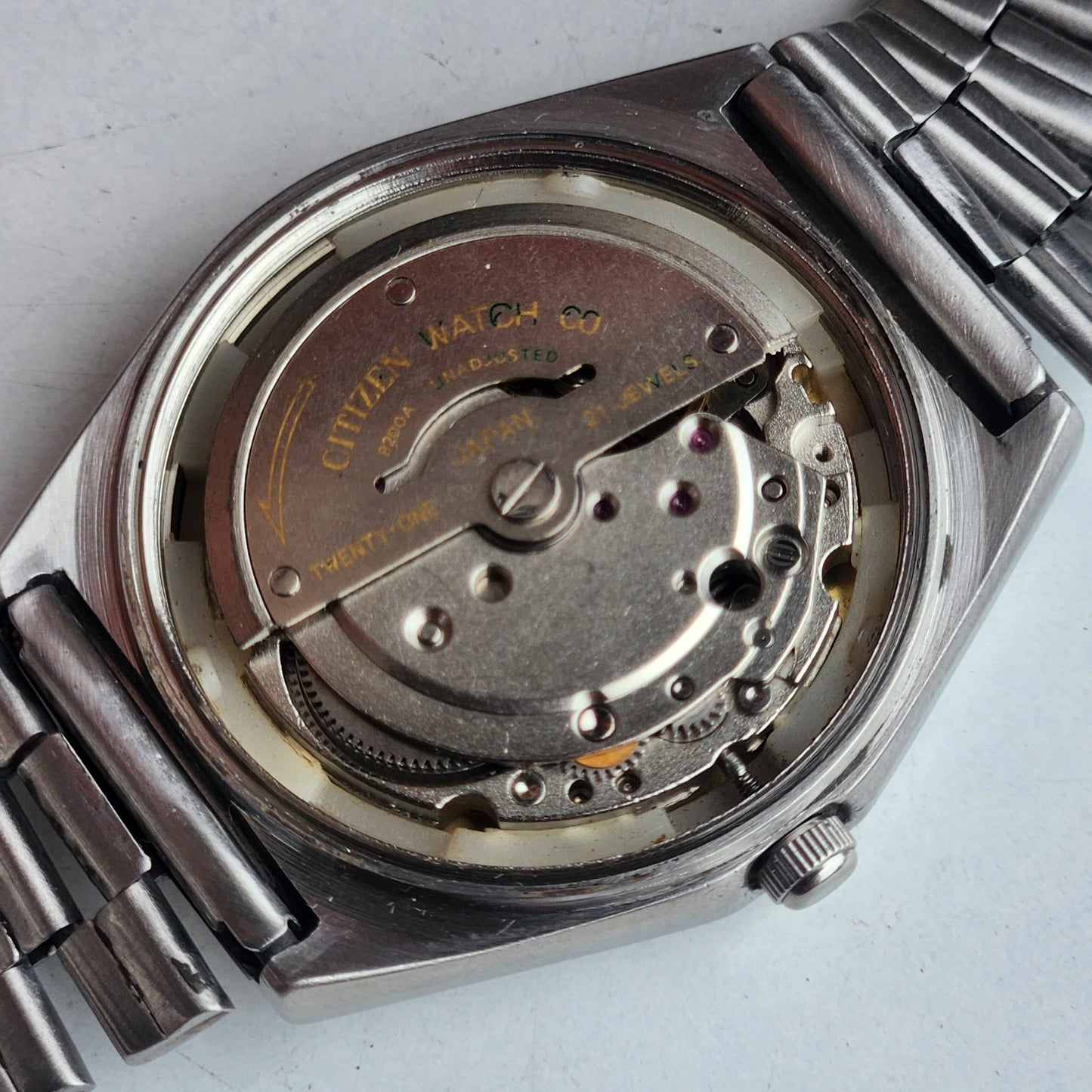 Vintage 1974 Original Citizen Automatic 8200 Golden Face 21 Jewels Day-Date Japanese Men's Wrist Watch EA35