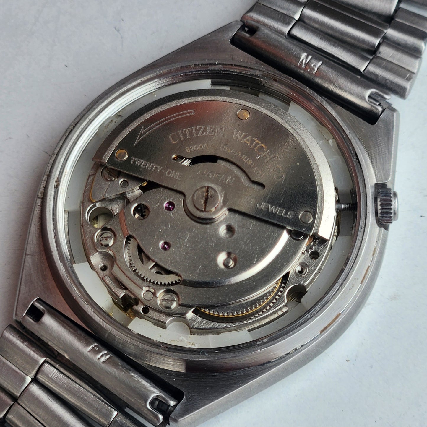 Vintage 1980 Original Citizen Automatic 8200 Golden Face 21 Jewels Day-Date Japanese Men's Wrist Watch EA37