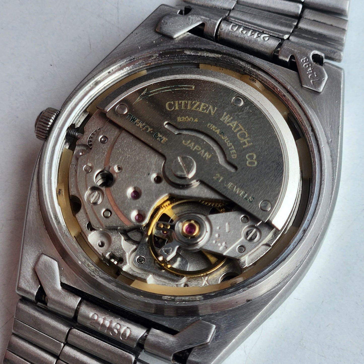 Vintage 1975 Original Citizen Automatic 8200 Black Face 21 Jewels Day-Date Japanese Men's Wrist Watch EA39