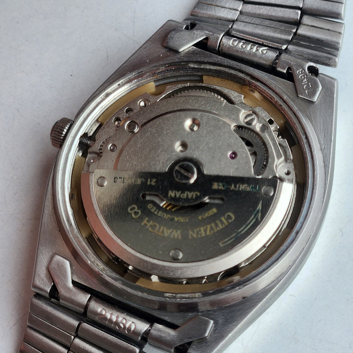 Vintage 1975 Original Citizen Automatic 8200 Black Face 21 Jewels Day-Date Japanese Men's Wrist Watch EA39