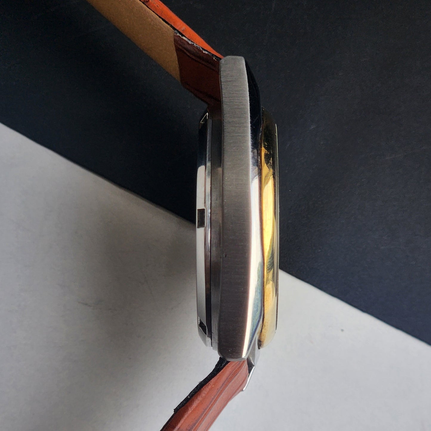 Vintage 1996 Original Seiko 5 Automatic 7S26-0070 White Face 21 Jewels Croco Tan Leather Strap Day-Date Japanese Men's Wrist Watch EG200