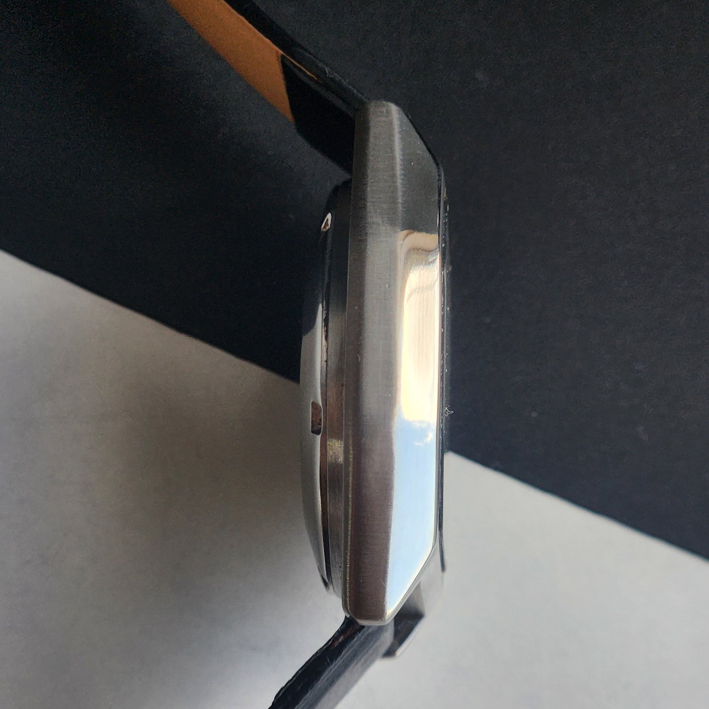Vintage 1991 Original Seiko 5 Automatic 6309-523A Silver Face 17 Jewels Black Leather Strap Day-Date Japanese Men's Wrist Watch EG215