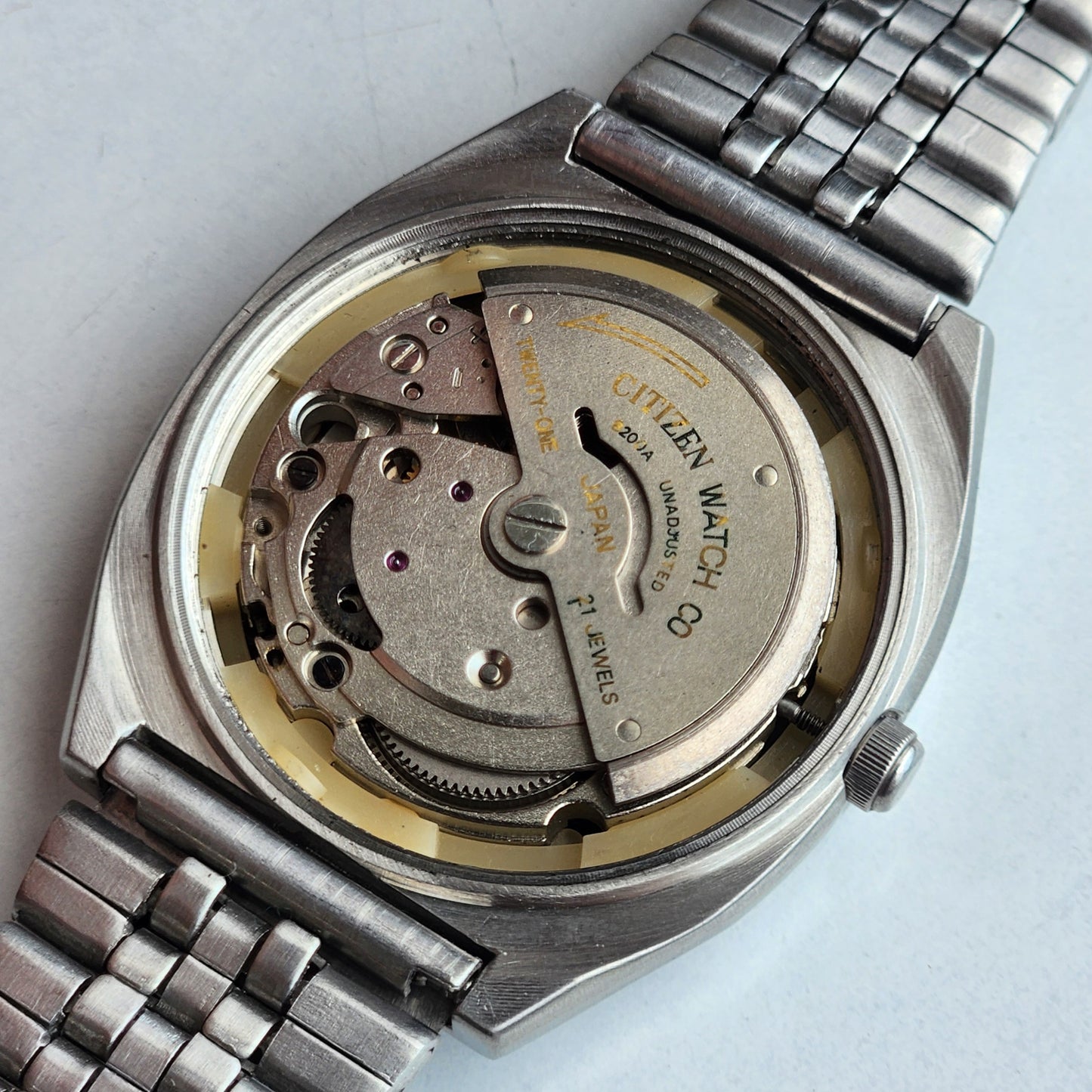 Vintage 1983 Original Citizen Automatic 8200 Black Face 21 Jewels Day-Date Japanese Men's Wrist Watch EA42