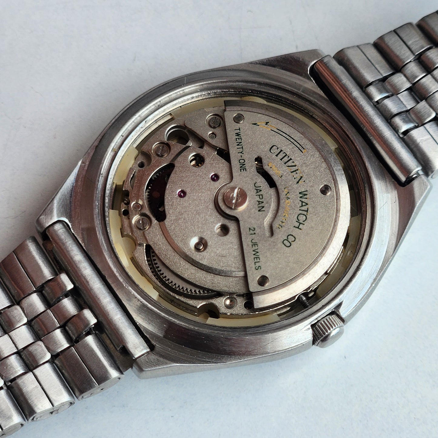 Vintage 1975 Original Citizen Automatic 8200 Golden Face 21 Jewels Day-Date Japanese Men's Wrist Watch EA43