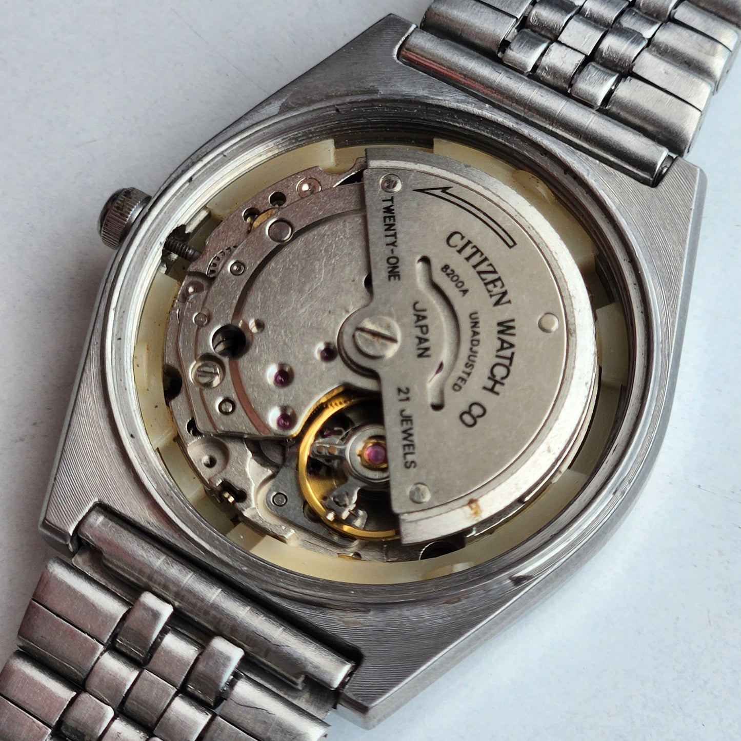 Vintage 1974 Original Citizen Automatic 8200 Grey Face 21 Jewels Day-Date Japanese Men's Wrist Watch EA44