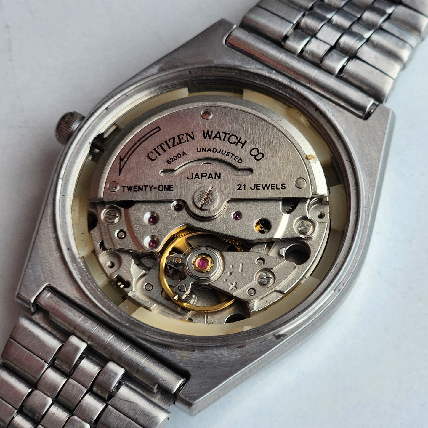 Vintage 1974 Original Citizen Automatic 8200 Grey Face 21 Jewels Day-Date Japanese Men's Wrist Watch EA44