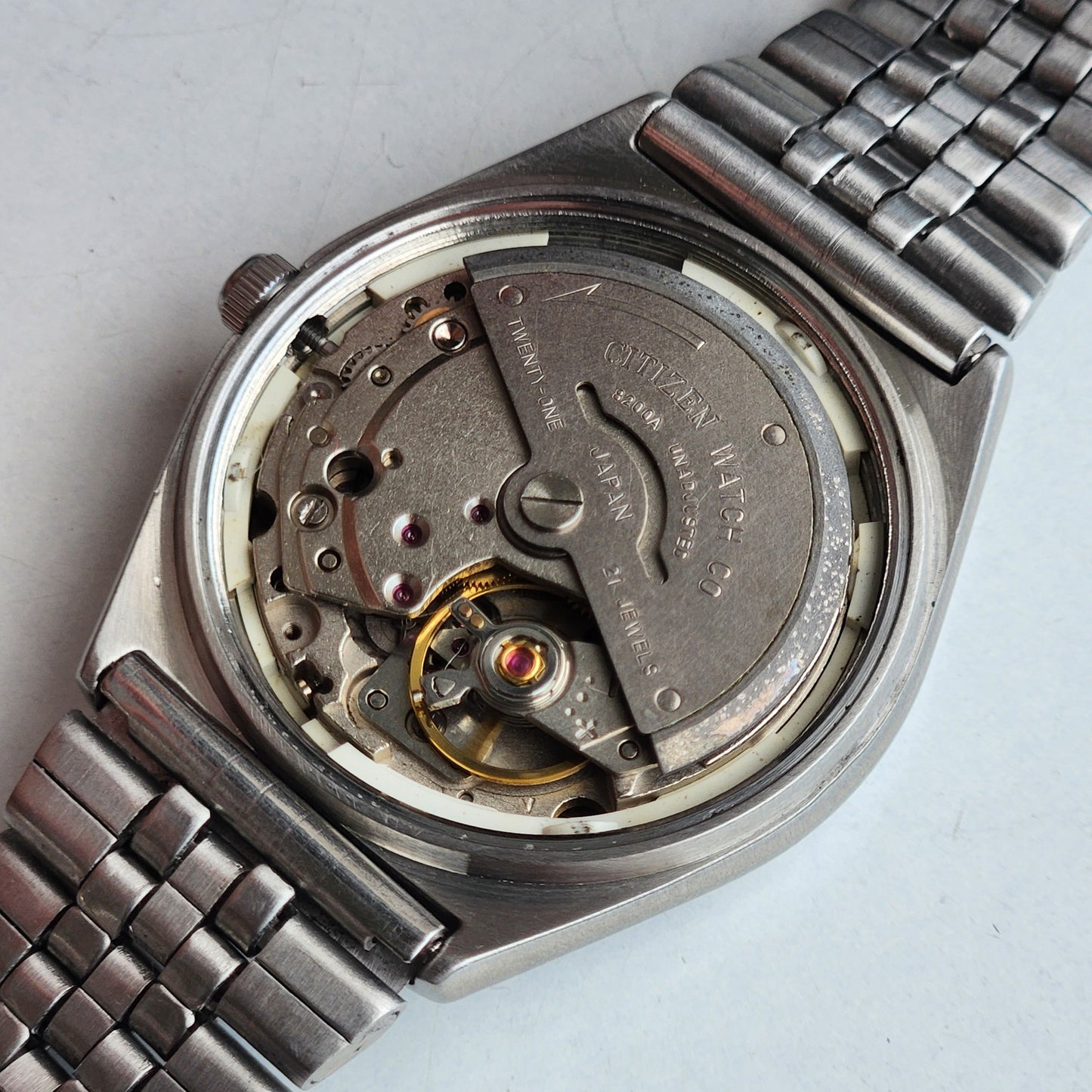 Vintage 1975 Original Citizen Automatic 8200 Golden Face 21 Jewels Day-Date Japanese Men's Wrist Watch EA45
