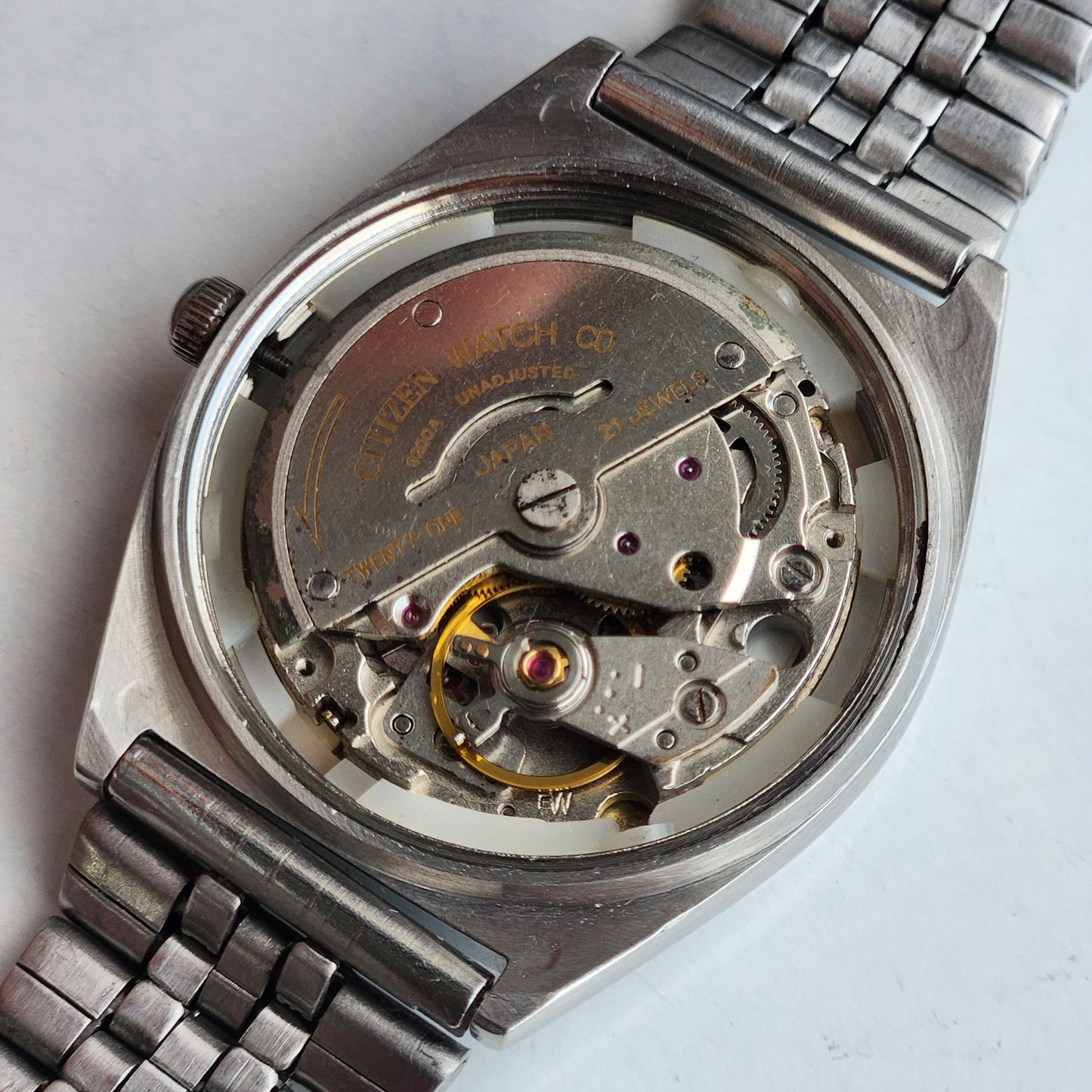 Vintage 1981 Original Citizen Automatic 8200 Golden Face 21 Jewels Day-Date Japanese Men's Wrist Watch EA50