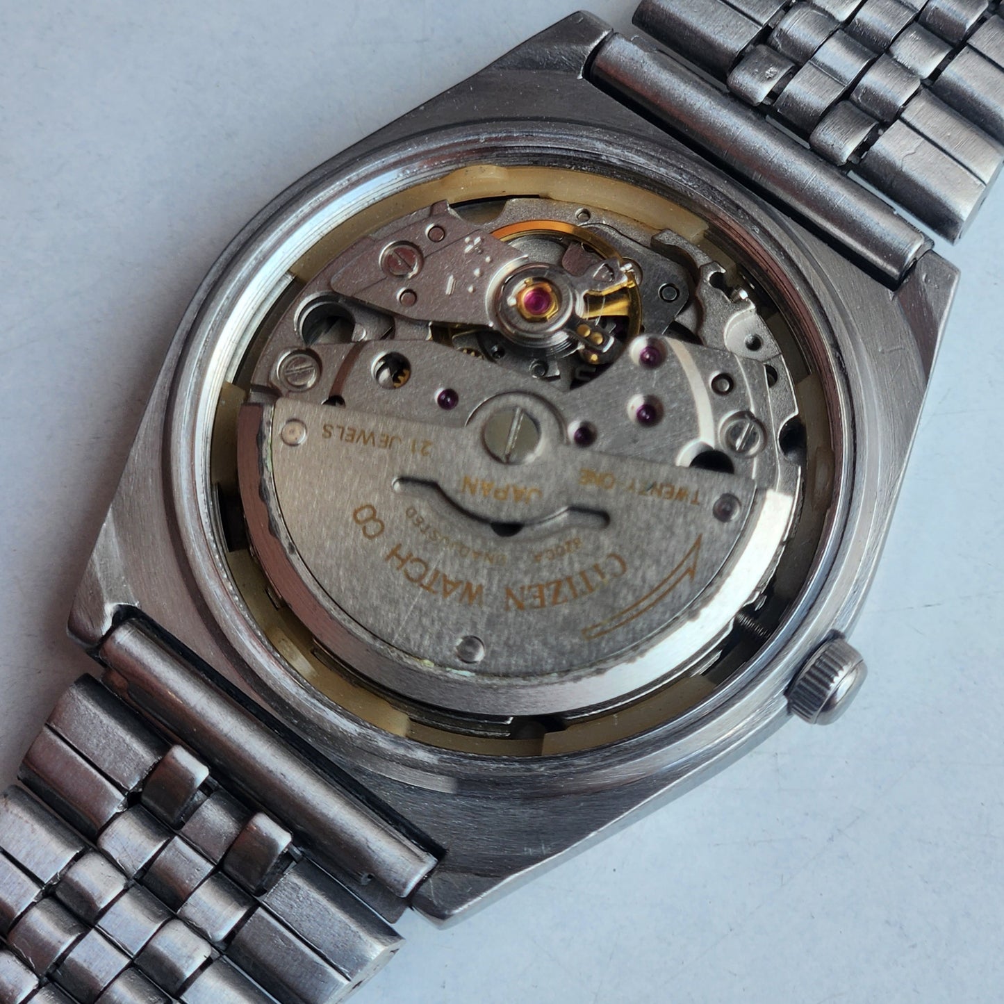 Vintage 1977 Original Citizen Automatic 8200 Blue Face 21 Jewels Day-Date Japanese Men's Wrist Watch EA46