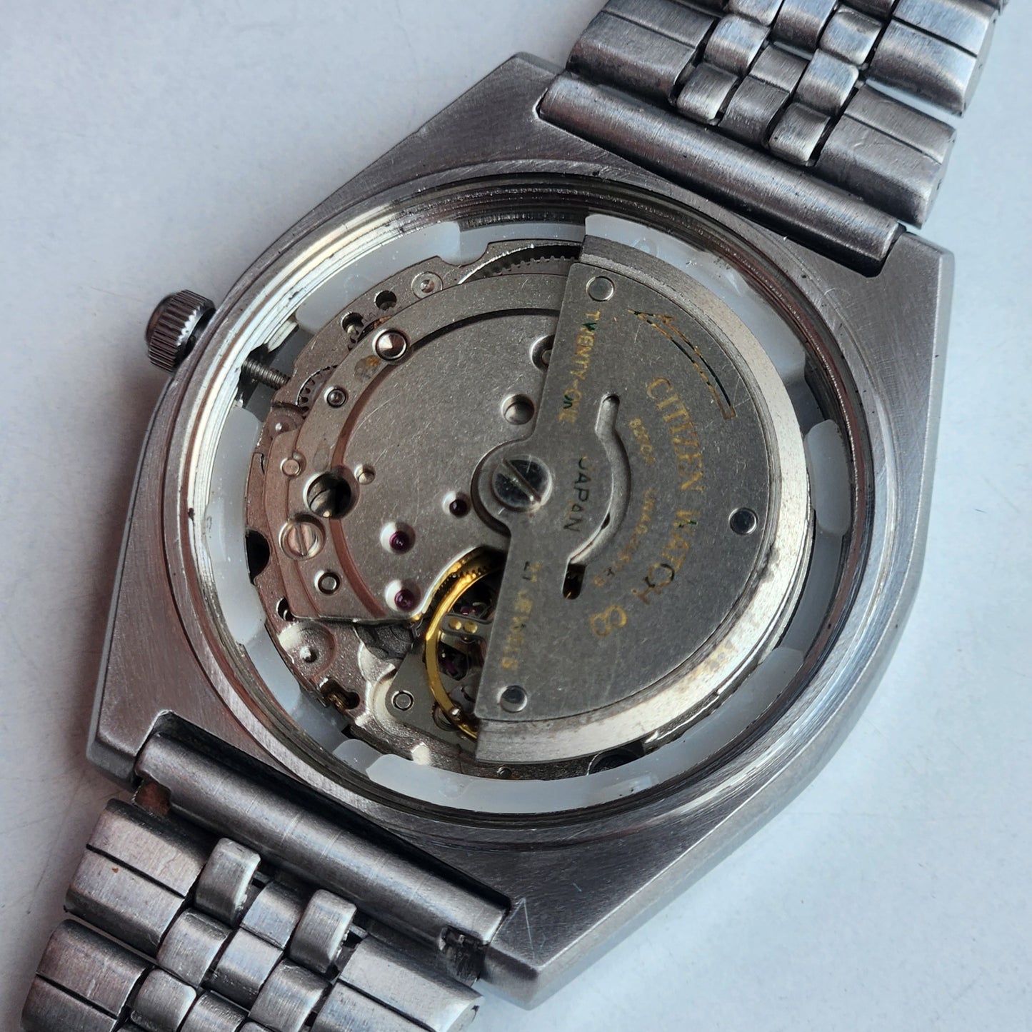 Vintage 1982 Original Citizen Automatic 8200 Black Face 21 Jewels Day-Date Japanese Men's Wrist Watch EA48