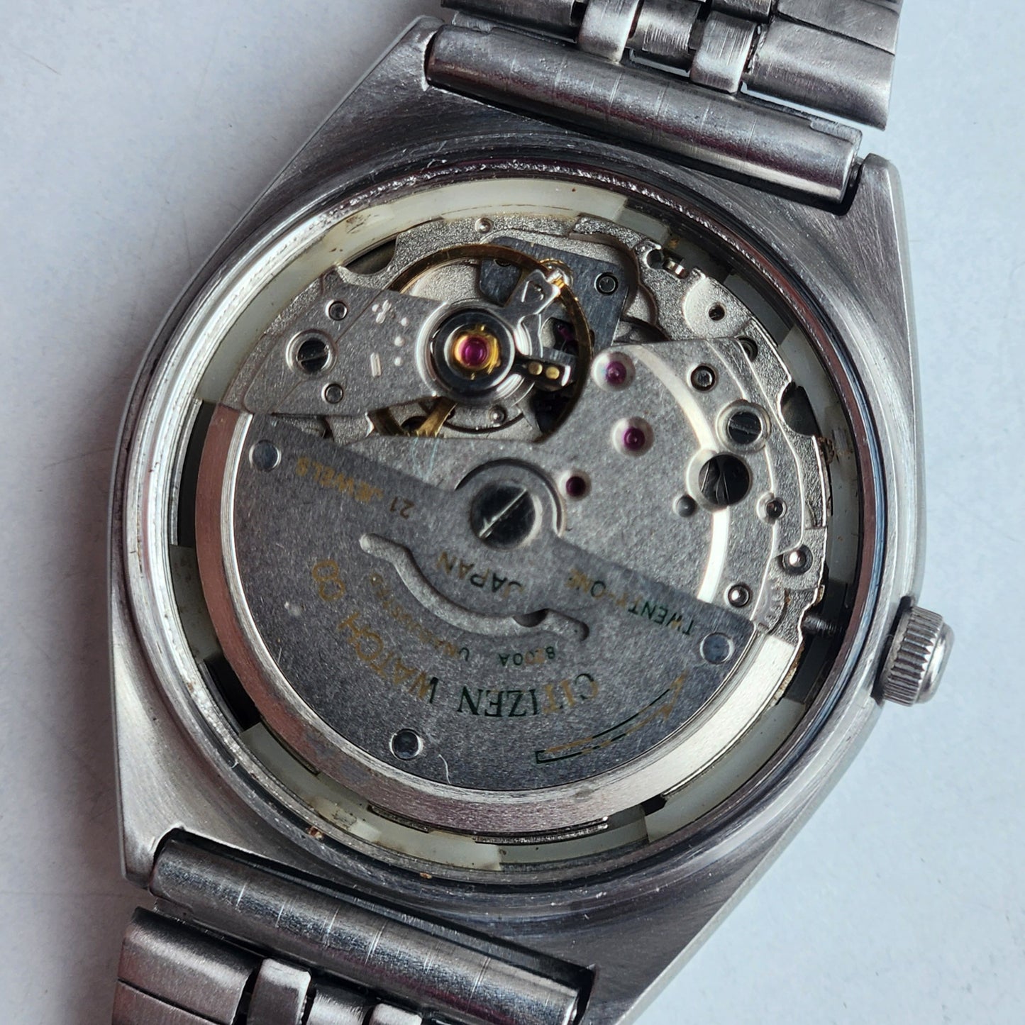 Vintage 1977 Original Citizen Automatic 8200 Black Face 21 Jewels Day-Date Japanese Men's Wrist Watch EA49