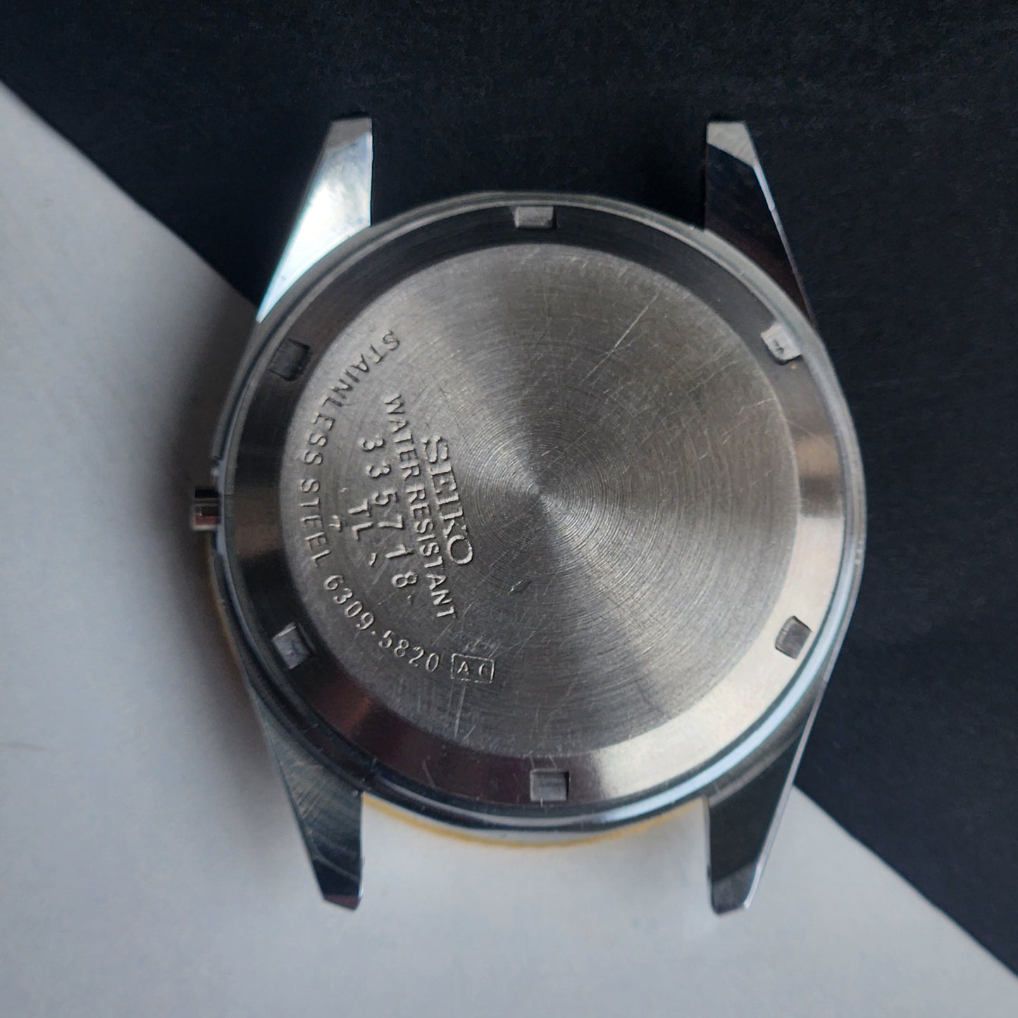 New Replacement Two Tone Case for Seiko 6309/6319/6349 With Exhibition Back Fluted Bezel Case Stainless Steel Back H91