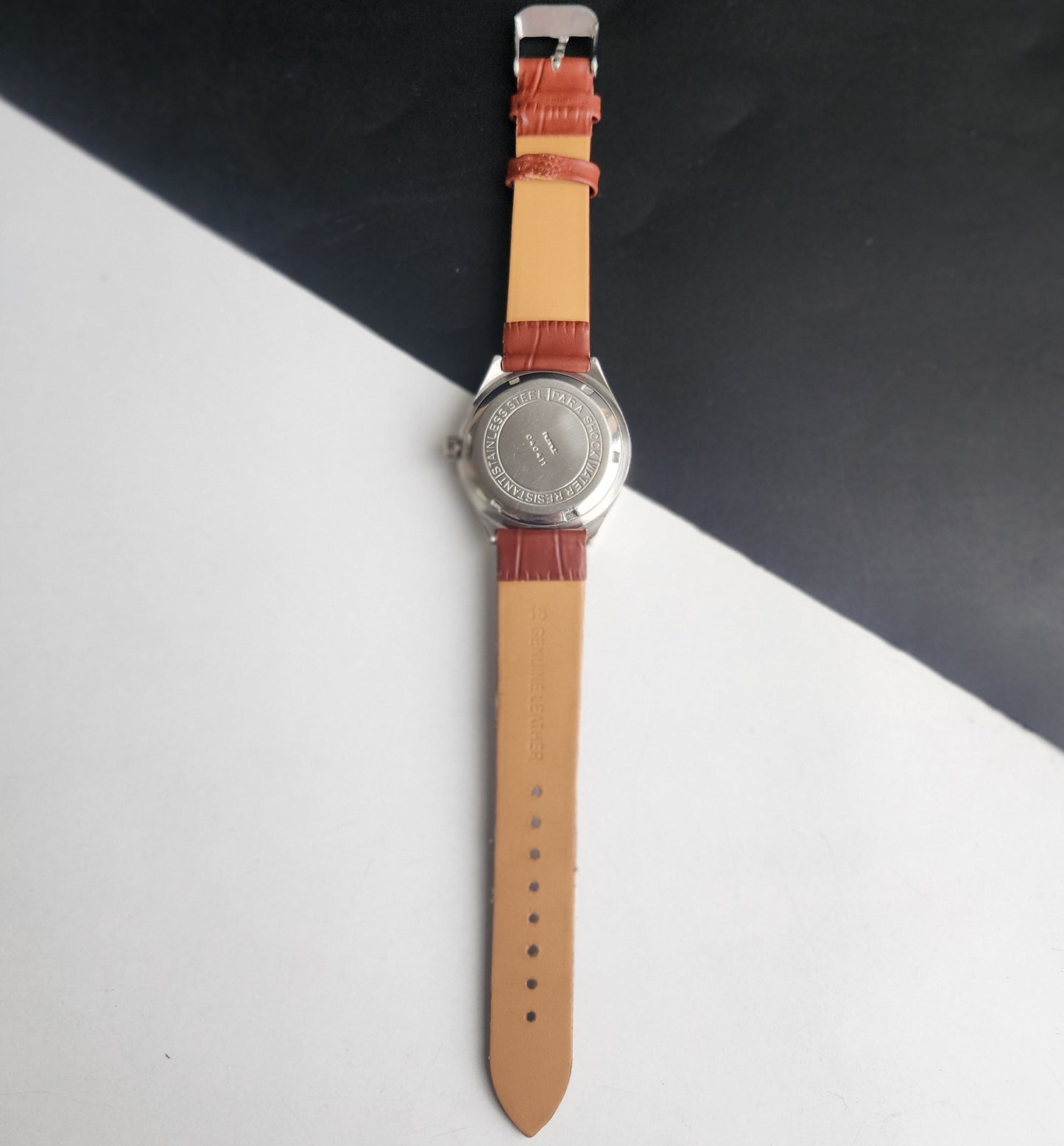 Vintage Original HMT Rohit Hand Winding 17 Jewels Off White Face Tan Leather Strap Men's Wrist Watch I27