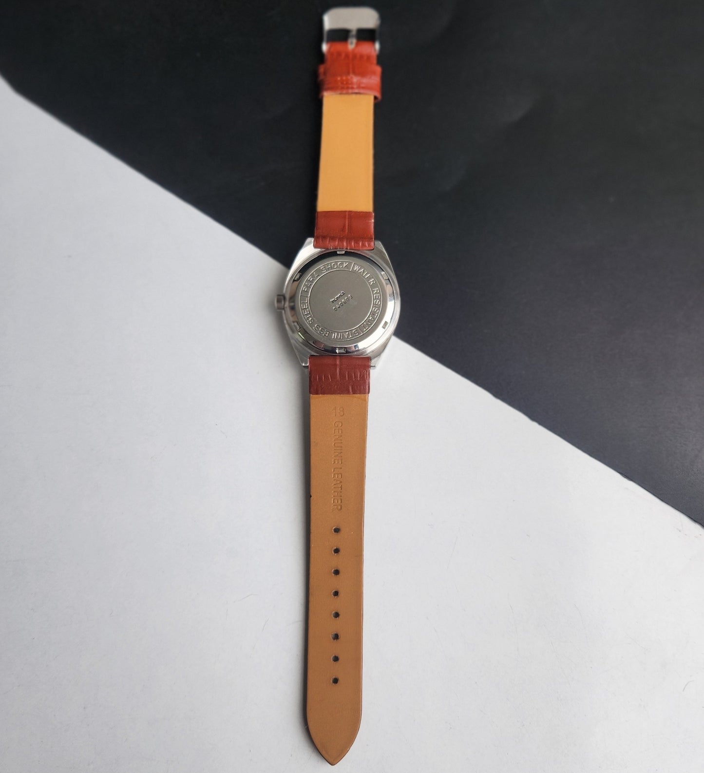 Vintage Original HMT Rohit Hand Winding 17 Jewels Black Face Tan Leather Strap Men's Wrist Watch I33