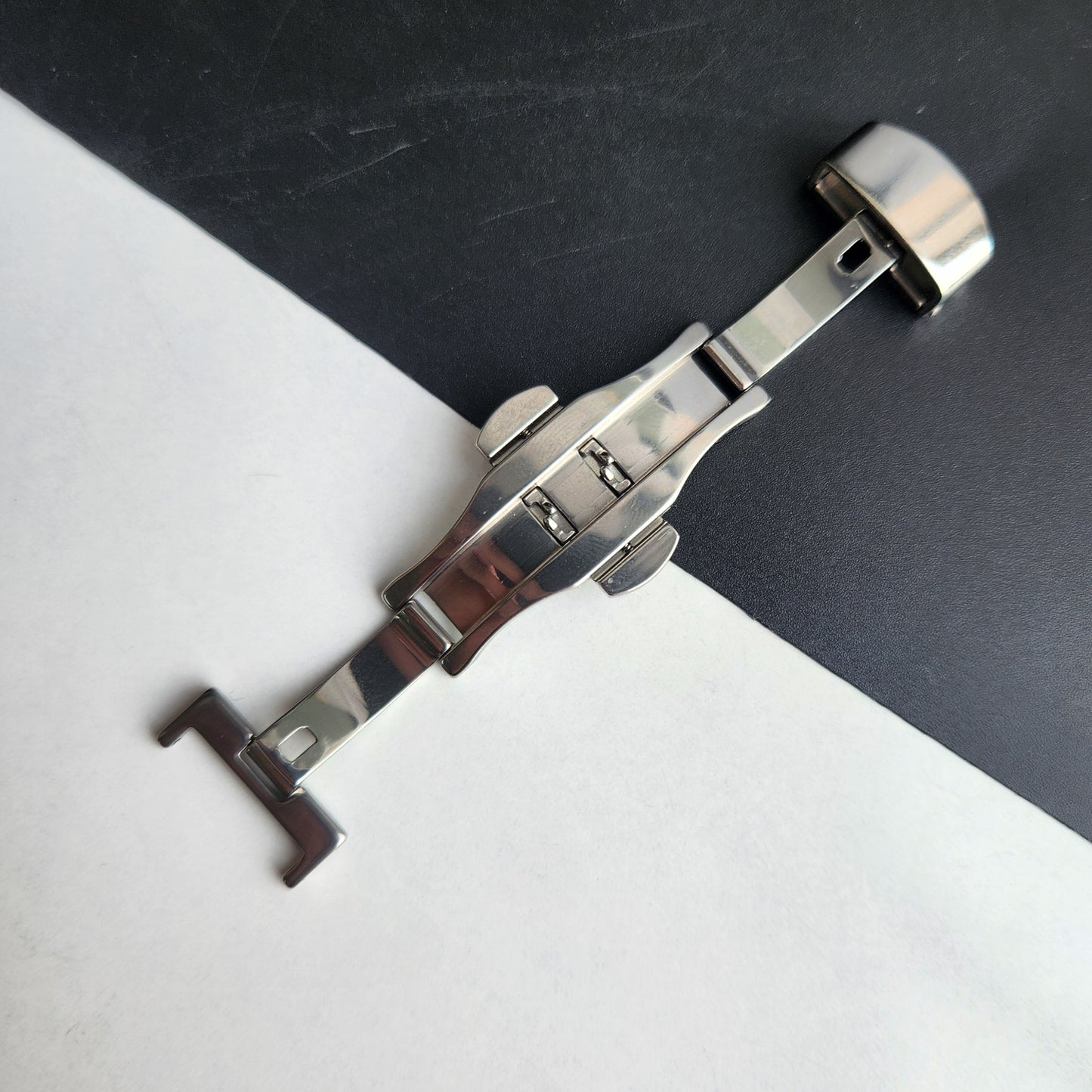 16MM Stainless Steel Butterfly Clasp For 18MM watch Strap I60