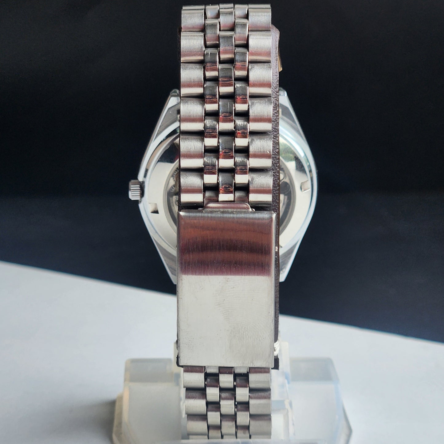Vintage Mod Citizen 8200 Automatic 21 Jewels Blue Face Day-Date Jubilee Bracelet I80