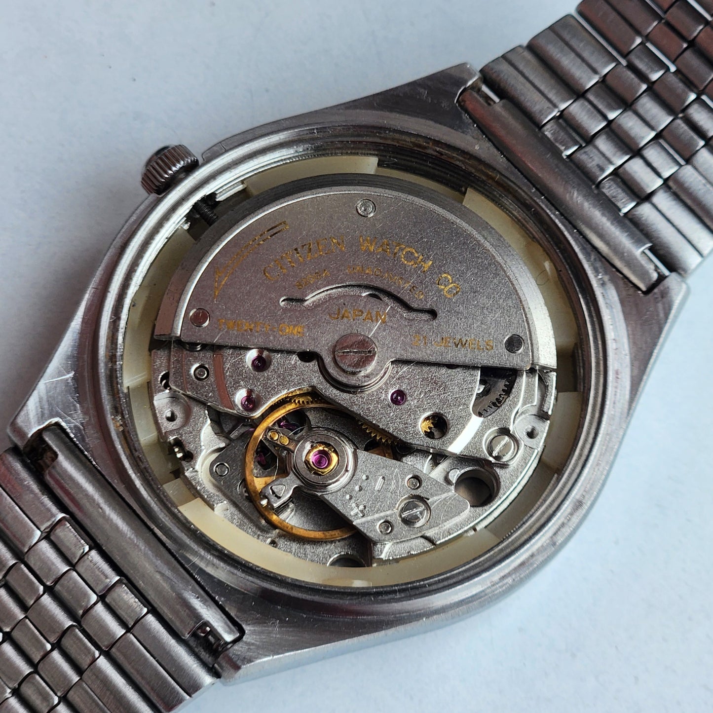 Vintage 1974 Original Citizen Automatic 8200 Silver Face 21 Jewels Day-Date Japanese Men's Wrist Watch IN08