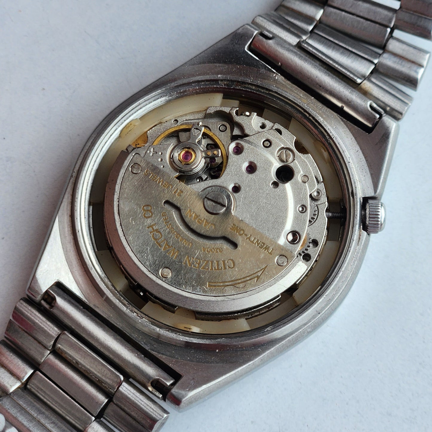 Vintage 1981 Original Citizen Automatic 8200 Grey Face 21 Jewels Day-Date Japanese Men's Wrist Watch IN09