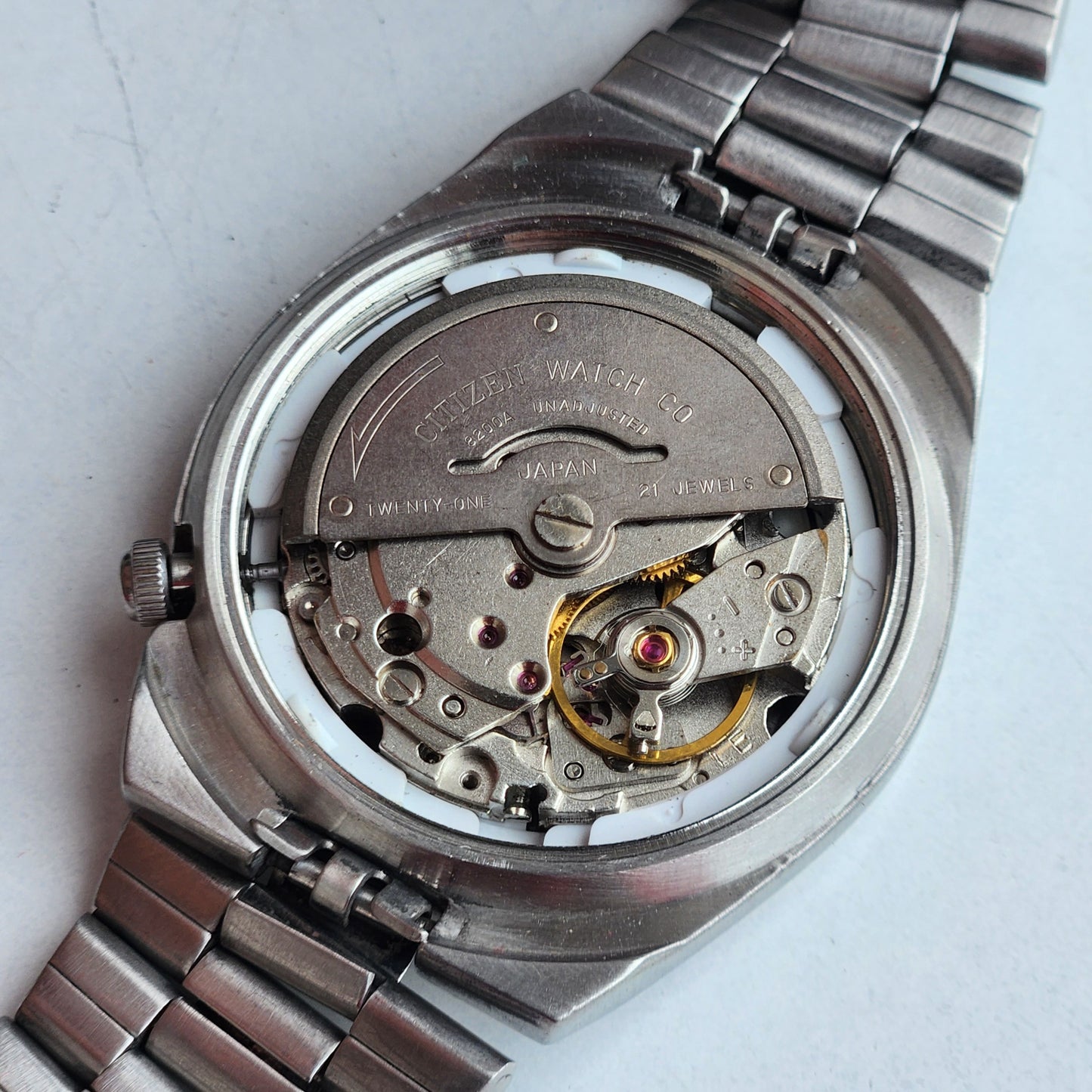 Vintage 1983 Original Citizen Automatic 8200 Blue Face 21 Jewels Day-Date Japanese Men's Wrist Watch IN10