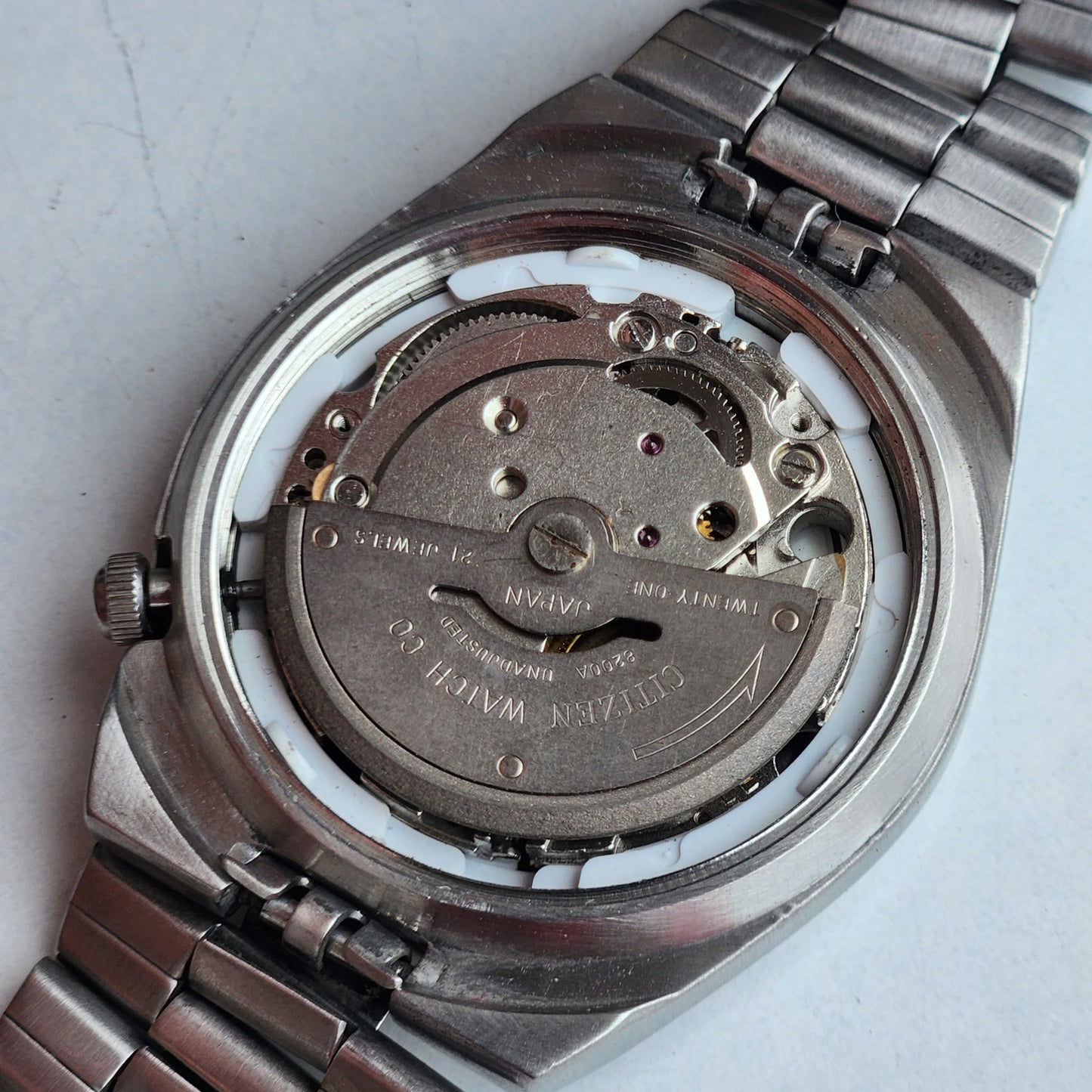 Vintage 1983 Original Citizen Automatic 8200 Blue Face 21 Jewels Day-Date Japanese Men's Wrist Watch IN10