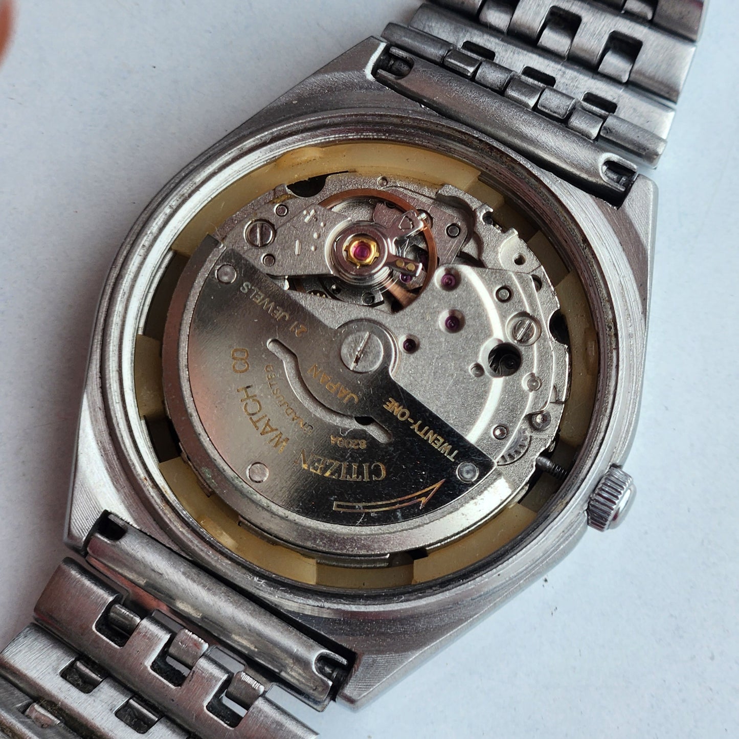 Vintage 1980 Original Citizen Automatic 8200 Black Face 21 Jewels Day-Date Japanese Men's Wrist Watch IN11