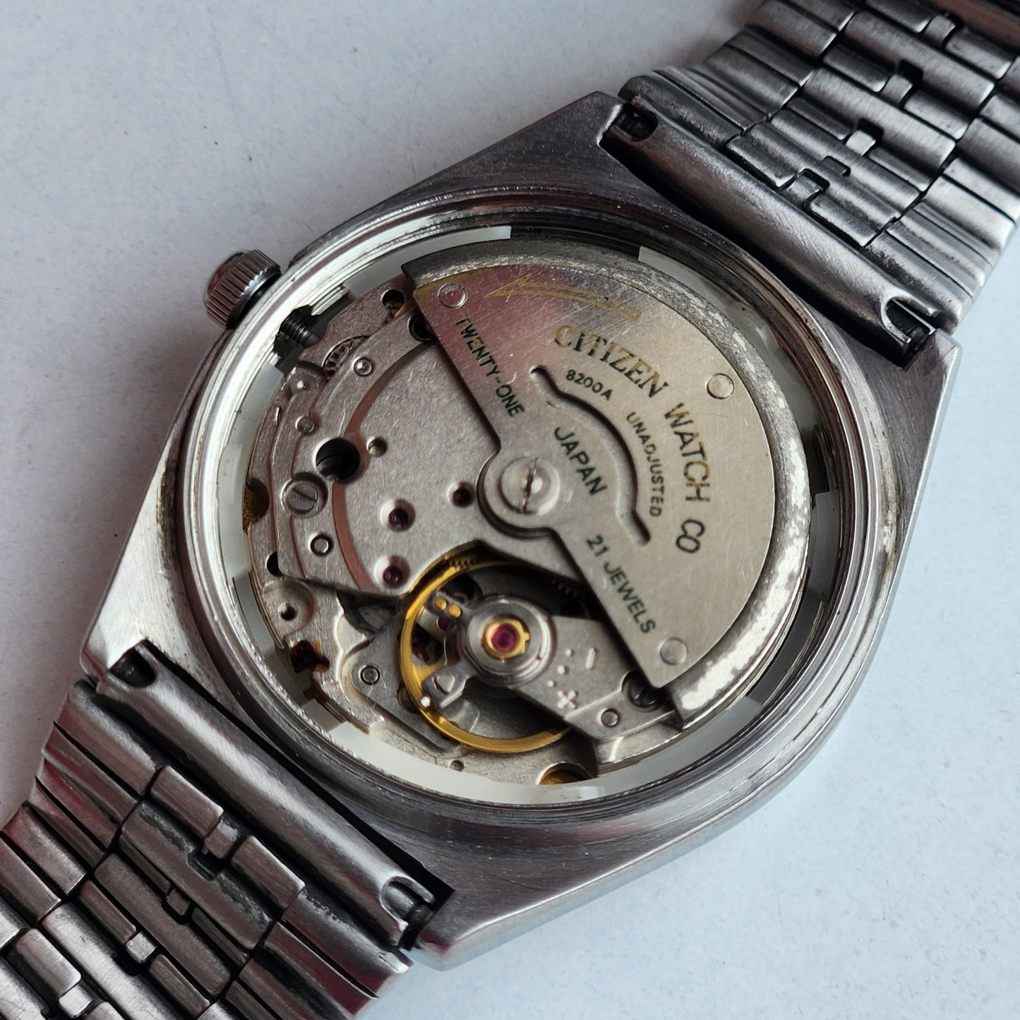 Vintage 1982 Original Citizen Automatic 8200 Golden Face 21 Jewels Day-Date Japanese Men's Wrist Watch IN13