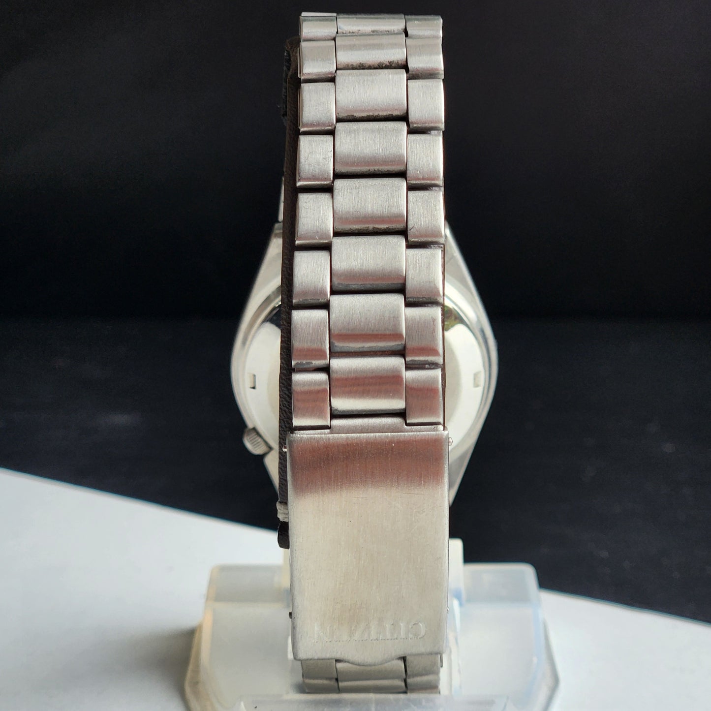 Vintage 1982 Original Citizen Automatic 8200 Black/Grey Face 21 Jewels Day-Date Japanese Men's Wrist Watch IN15