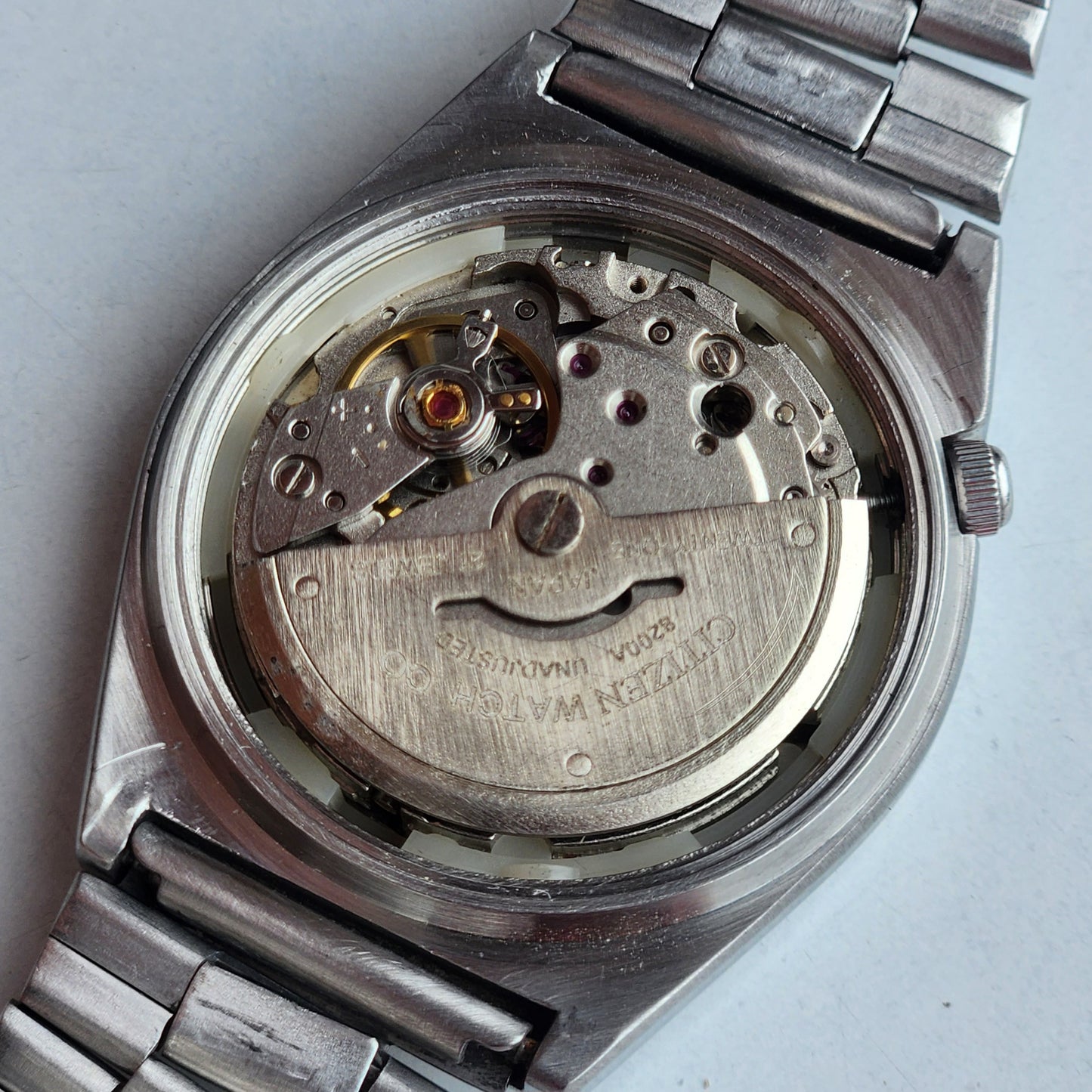 Vintage 1982 Original Citizen Automatic 8200 Black/Grey Face 21 Jewels Day-Date Japanese Men's Wrist Watch IN15