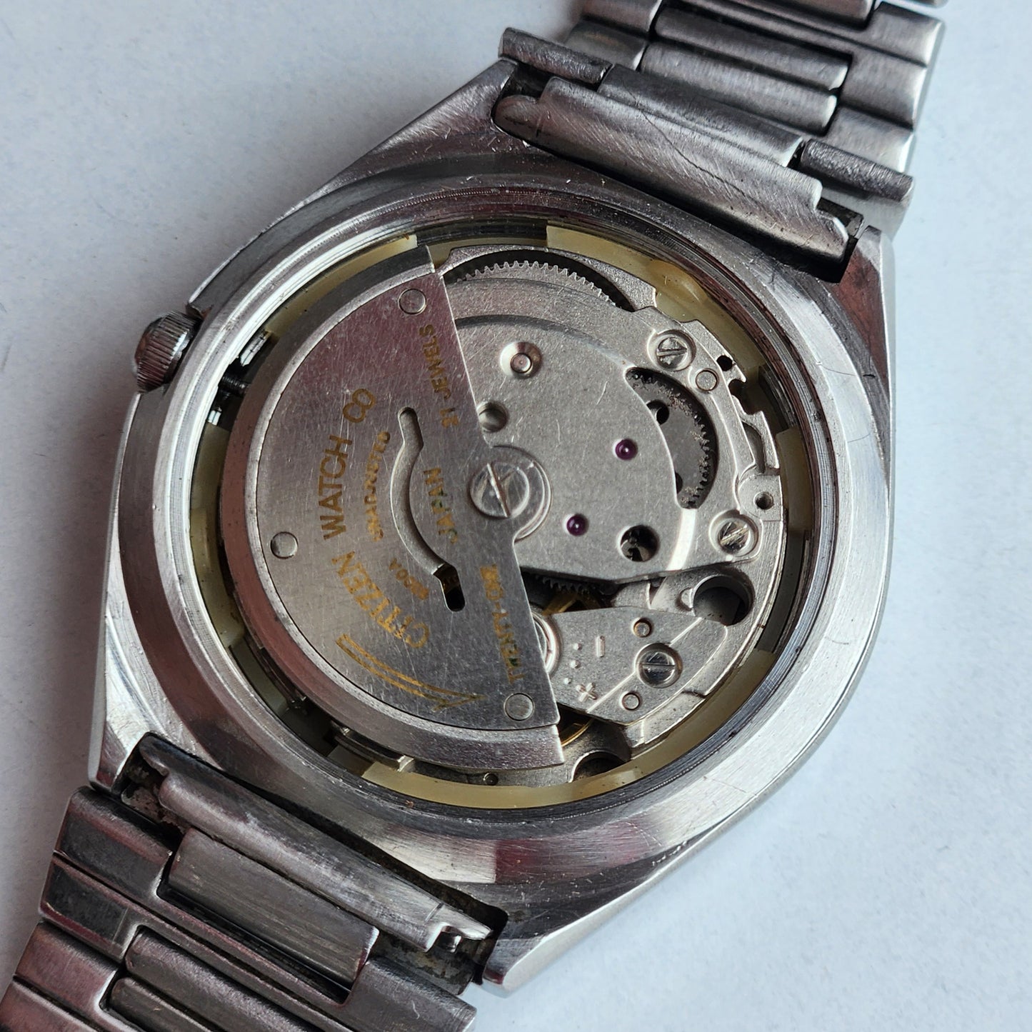 Vintage 1980 Original Citizen Automatic 8200 Black Face 21 Jewels Day-Date Japanese Men's Wrist Watch IN16
