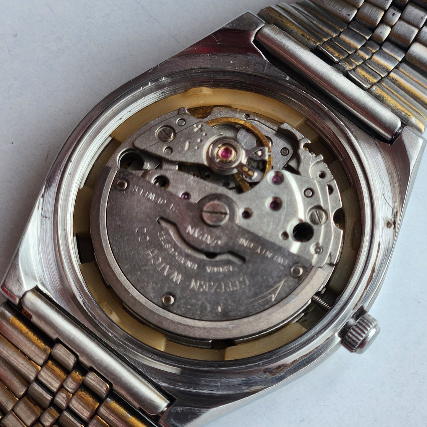 Vintage 1983 Original Citizen Automatic 8200 Golden Face 21 Jewels Day-Date Japanese Men's Wrist Watch IN23