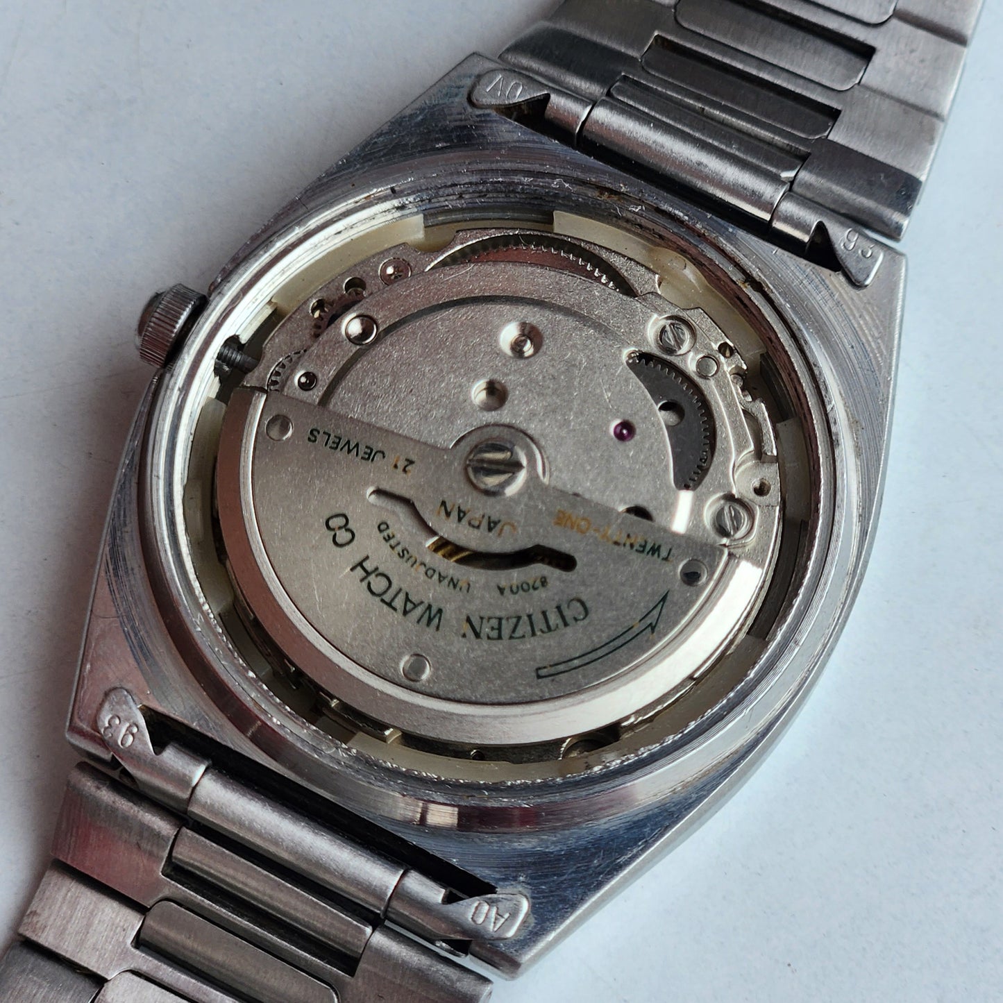 Vintage 1992 Original Citizen Automatic 8200 Silver Face 21 Jewels Day-Date Japanese Men's Wrist Watch IN25