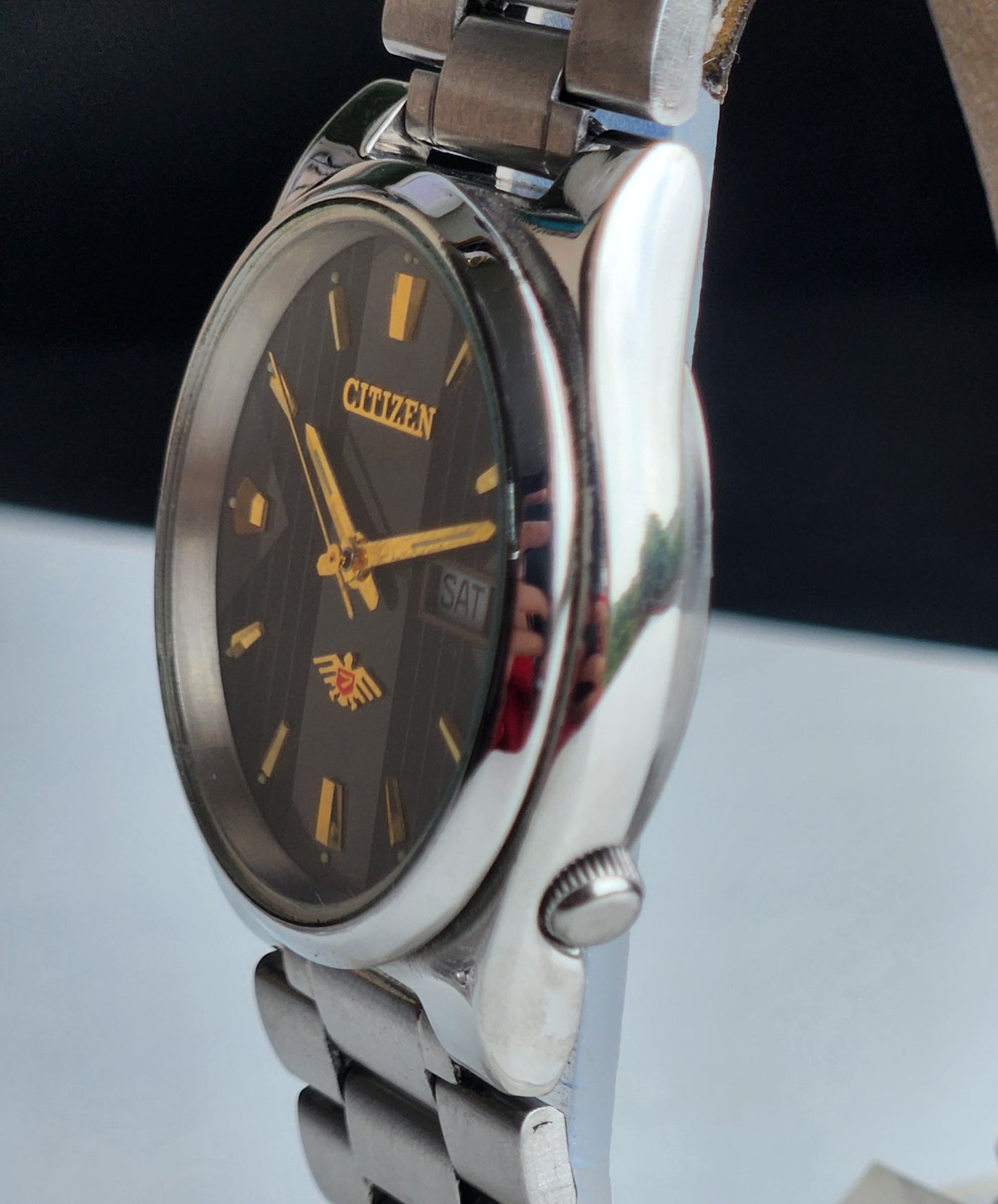 Vintage 1978 Original Citizen Automatic 8200 Grey Face 21 Jewels Day-Date Japanese Men's Wrist Watch IN28