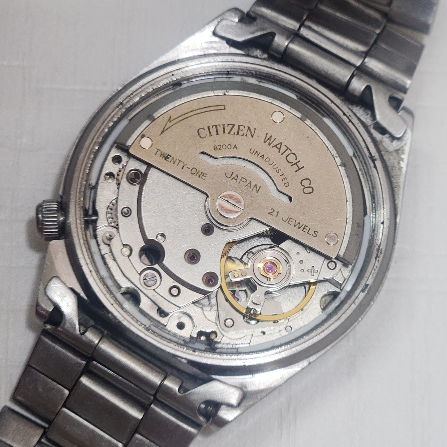 Vintage 1980 Original Citizen Automatic 8200 Golden Face 21 Jewels Day-Date Japanese Men's Wrist Watch IN17
