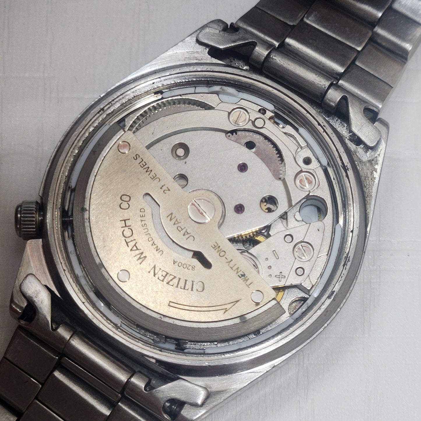 Vintage 1980 Original Citizen Automatic 8200 Golden Face 21 Jewels Day-Date Japanese Men's Wrist Watch IN17