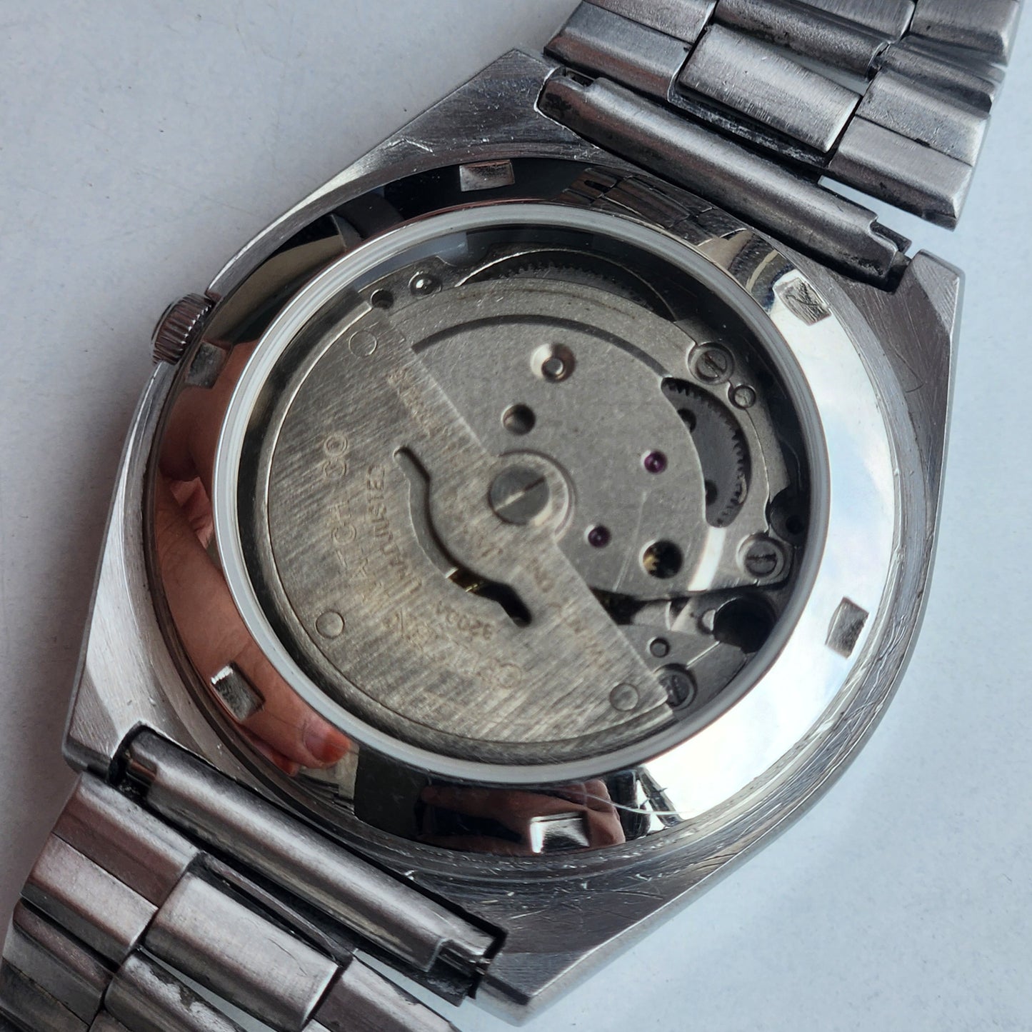 Vintage Original Citizen Automatic 8200 Golden Face 21 Jewels With Exhibition Back Day-Date Japanese Men's Wrist Watch IN33
