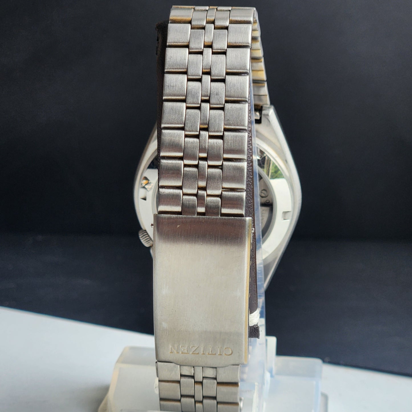 Vintage Original Citizen Automatic 8200 Golden Face 21 Jewels With Exhibition Back Day-Date Japanese Men's Wrist Watch IN34