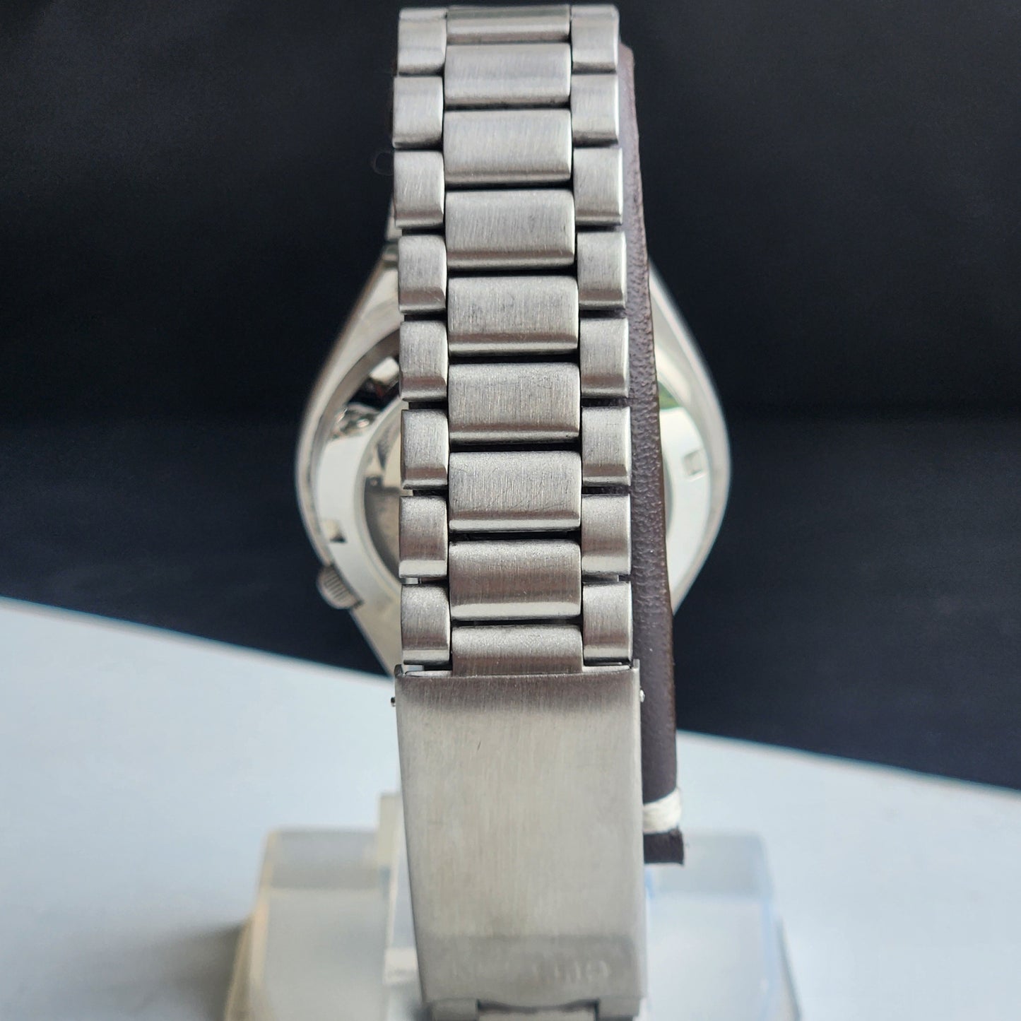 Vintage Original Citizen Automatic 8200 Black Face 21 Jewels With Exhibition Back Day-Date Japanese Men's Wrist Watch IN36