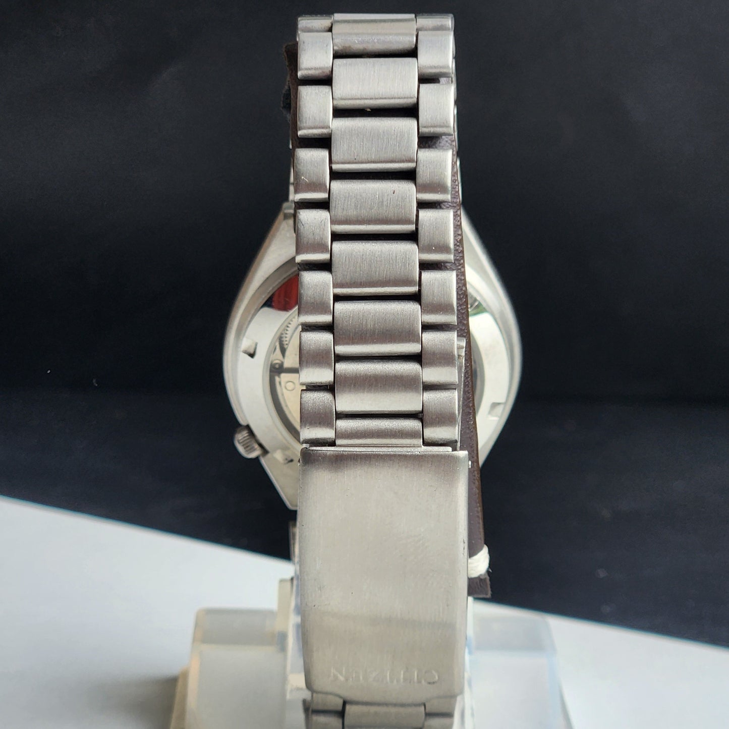 Vintage Original Citizen Automatic 8200 Golden Face 21 Jewels With Exhibition Back Day-Date Japanese Men's Wrist Watch IN40