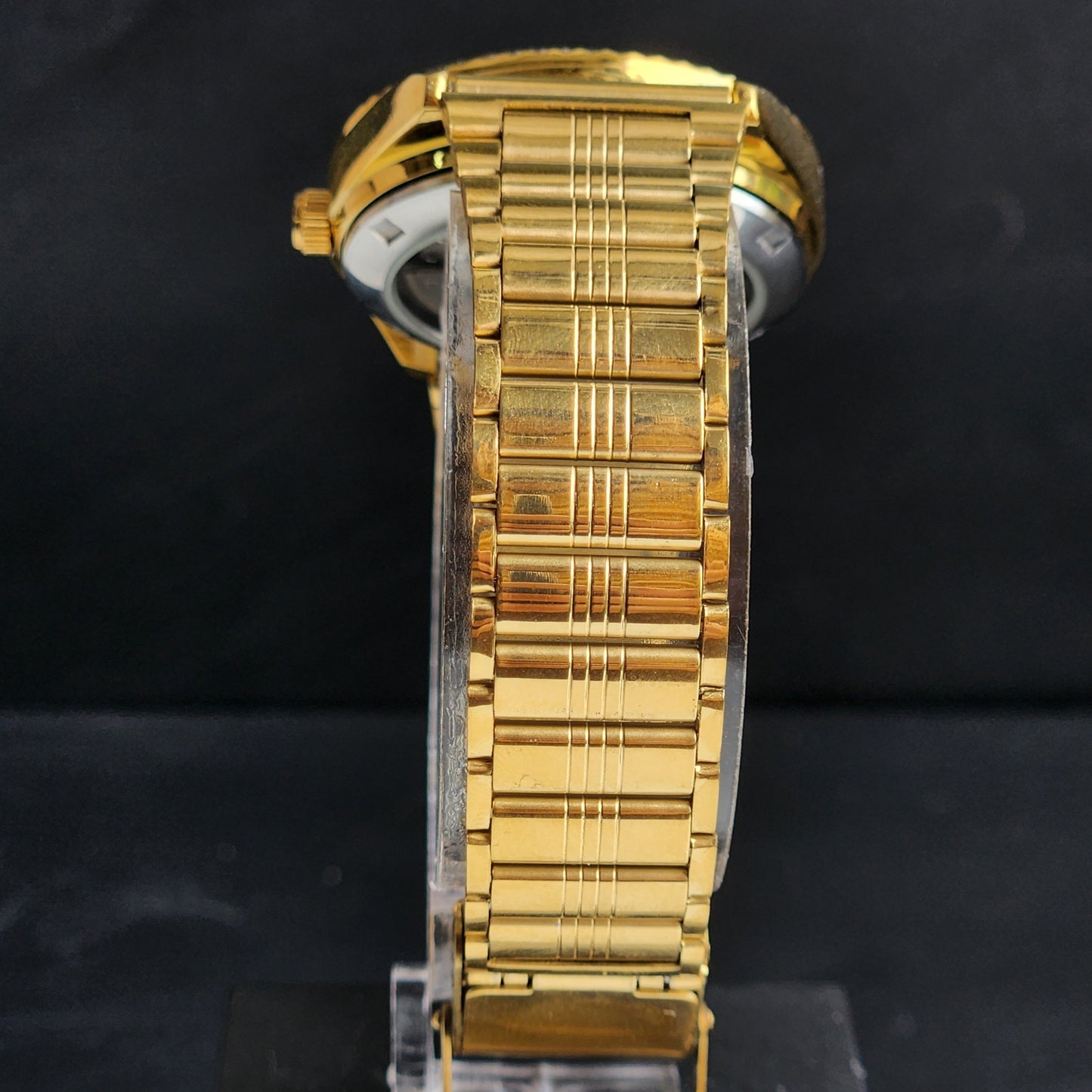 Vintage MOD Citizen Golden Face Automatic 21 Jewels Cal. 8200 35MM Fix Bezel Gold Plated Men's Wrist Watch I95