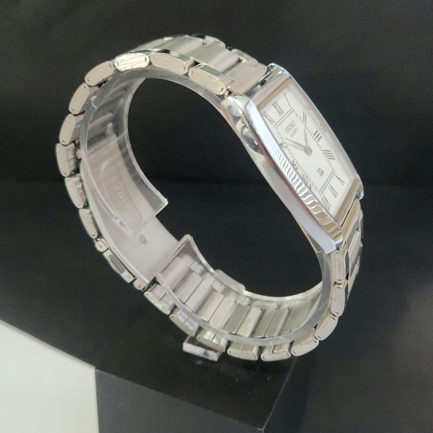 MOD Seiko Slim Barrel Quartz White Face Bracelet Men's Wrist Watch J96