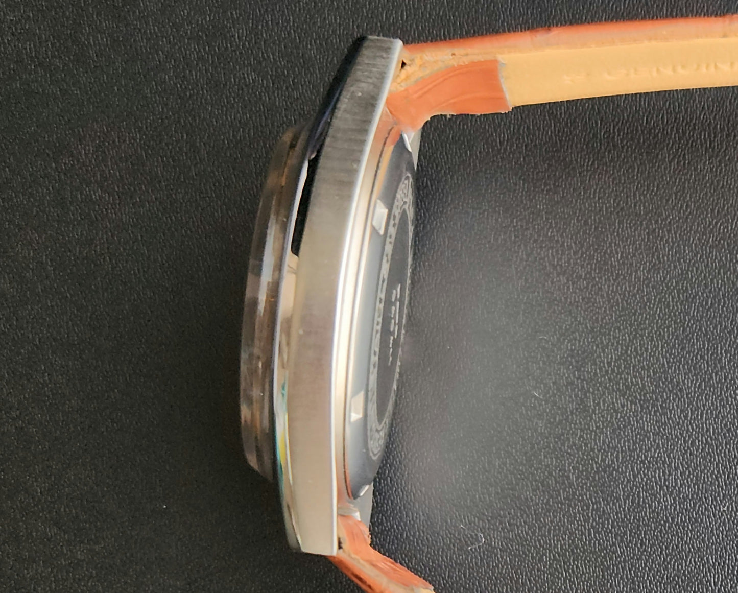 Vintage Original HMT Chirag Hand Winding 17 Jewels Green Face Tan Leather Strap Men's Wrist Watch J106