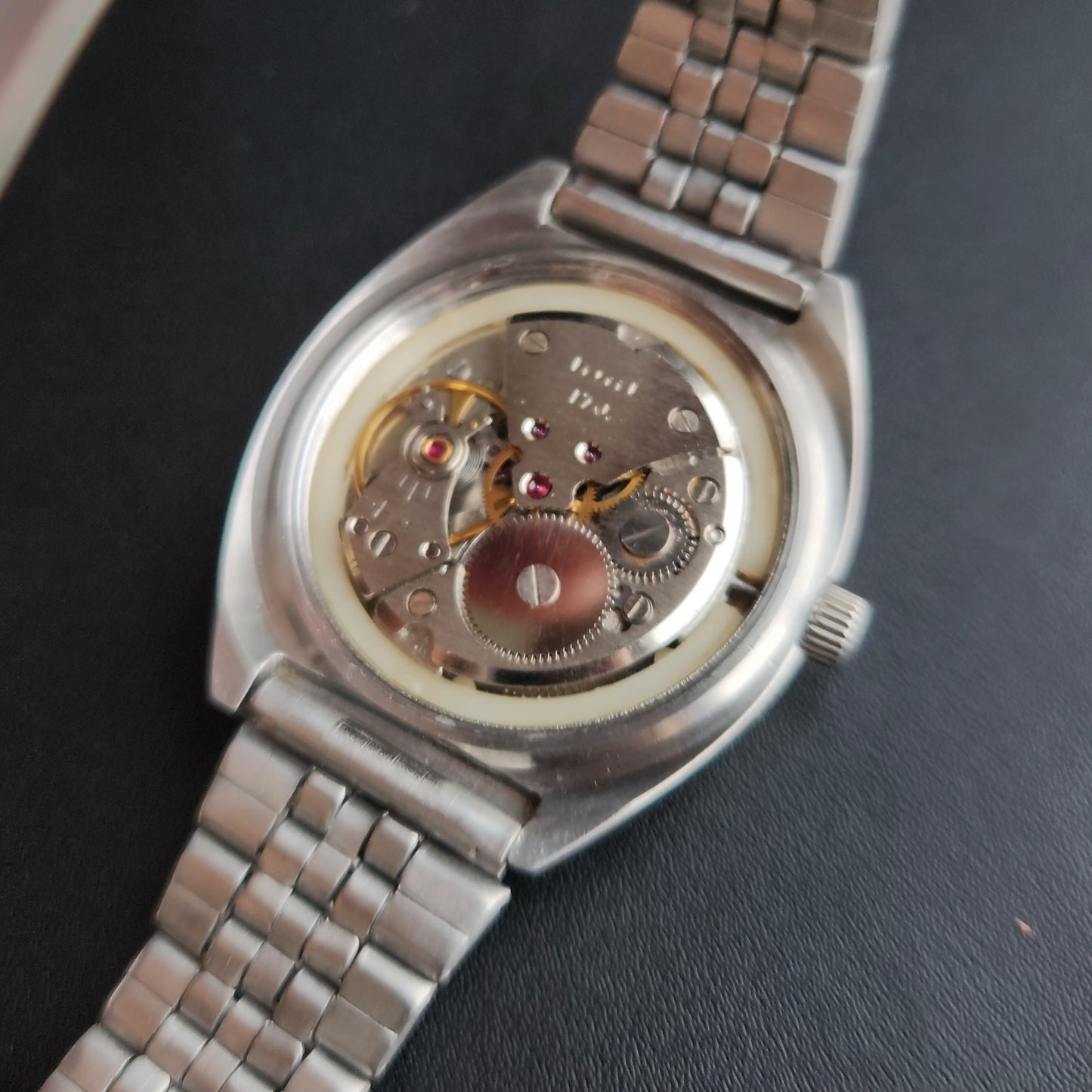 Vintage Original HMT Chirag Hand Winding 17 Jewels Green Face Jubliee Bracelet Men's Wrist Watch S101