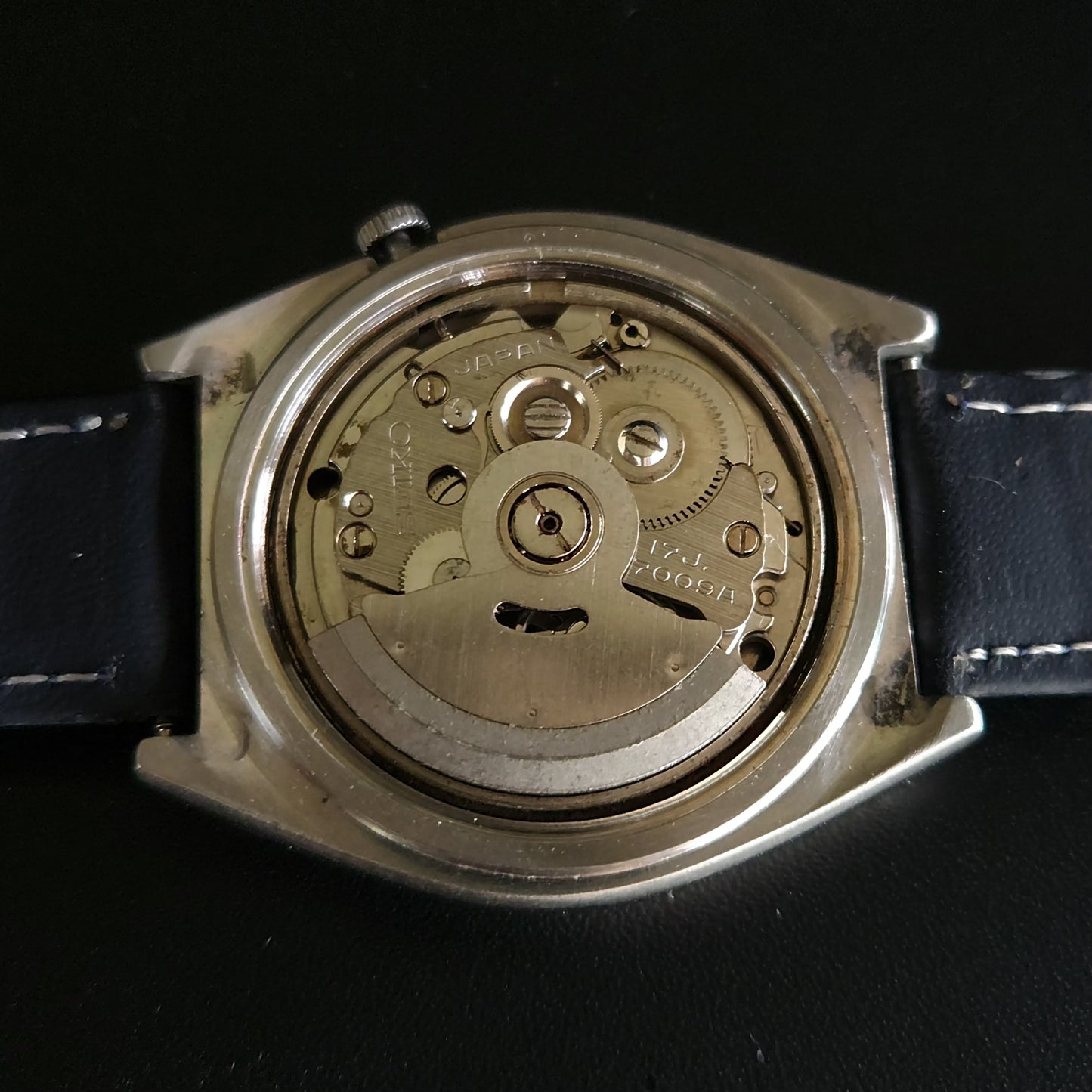 Vintage 1980 Original Seiko 5 Automatic 7009-876A Black Face 17 Jewels Day-Date Japanese Men's Wrist Watch OG5