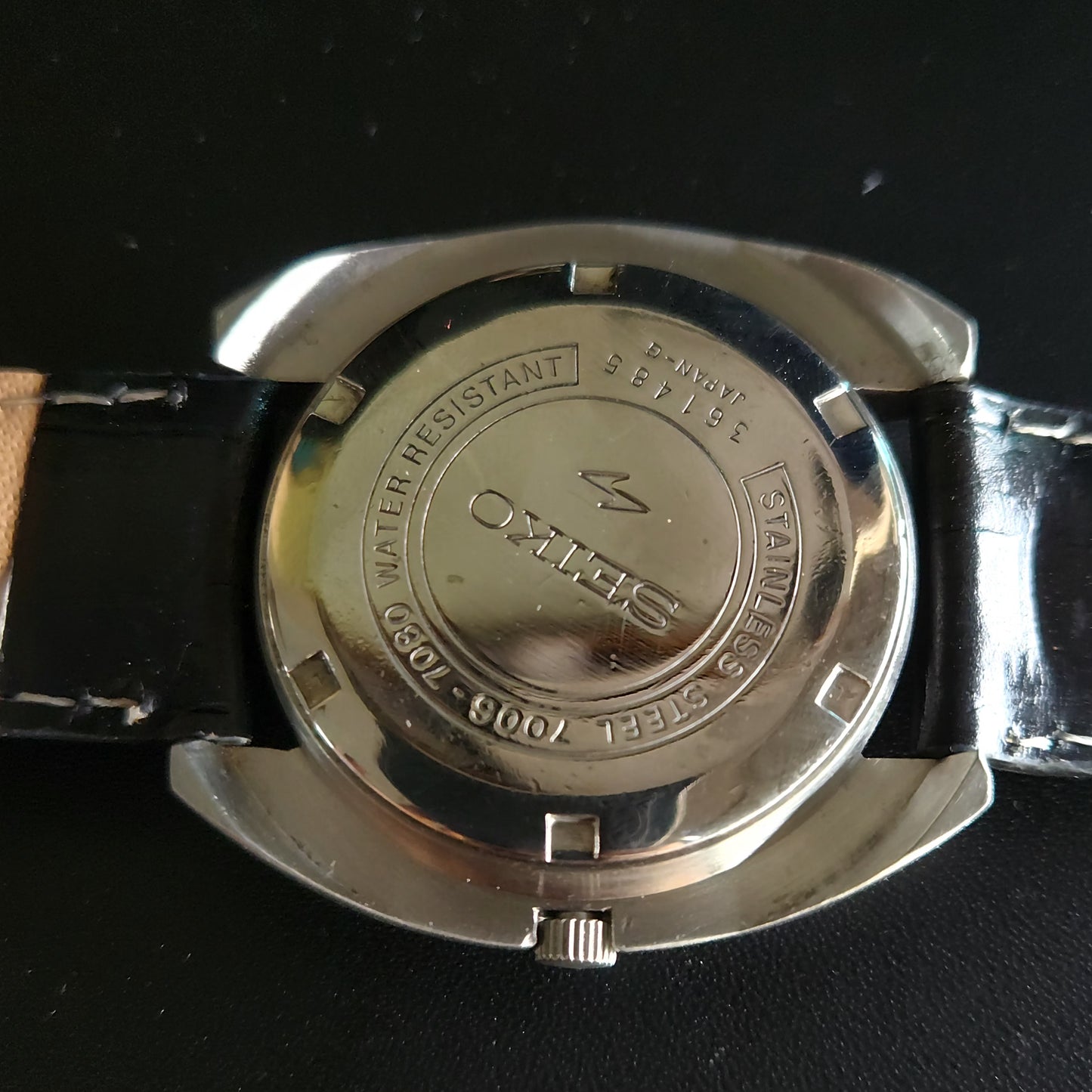 Vintage 1980 Original Seiko 5 Automatic 7005-7130 blue Face 19 Jewels Day-Date Japanese Men's Wrist Watch OG9